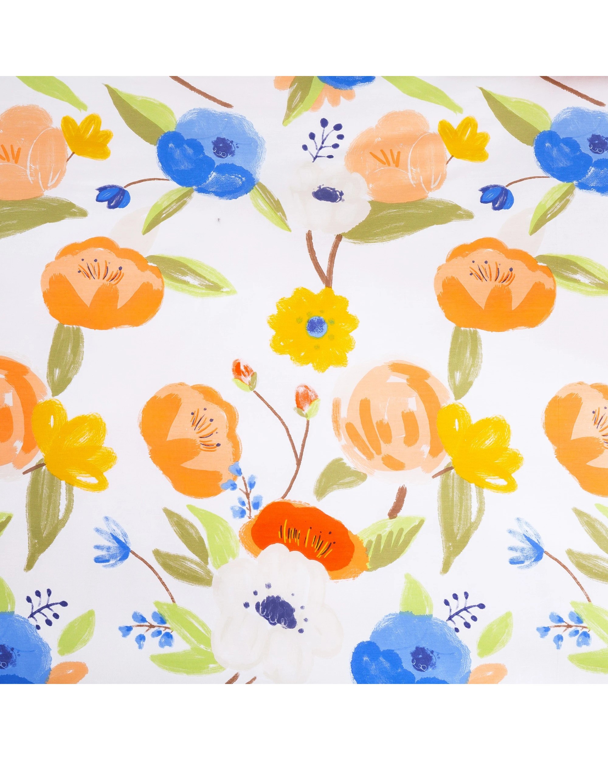 4 Dreamaker Lily 100% Cotton Quilt Cover Set - King Single Bed - Orange, 4 of 6