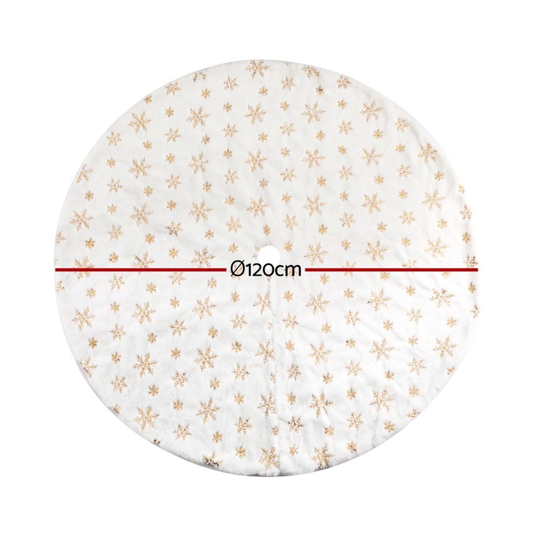 1 Jingle Jollys Christmas Tree Skirt 120cm Snowflake Ornaments Xmas Decorations - Multi, 1 of 4