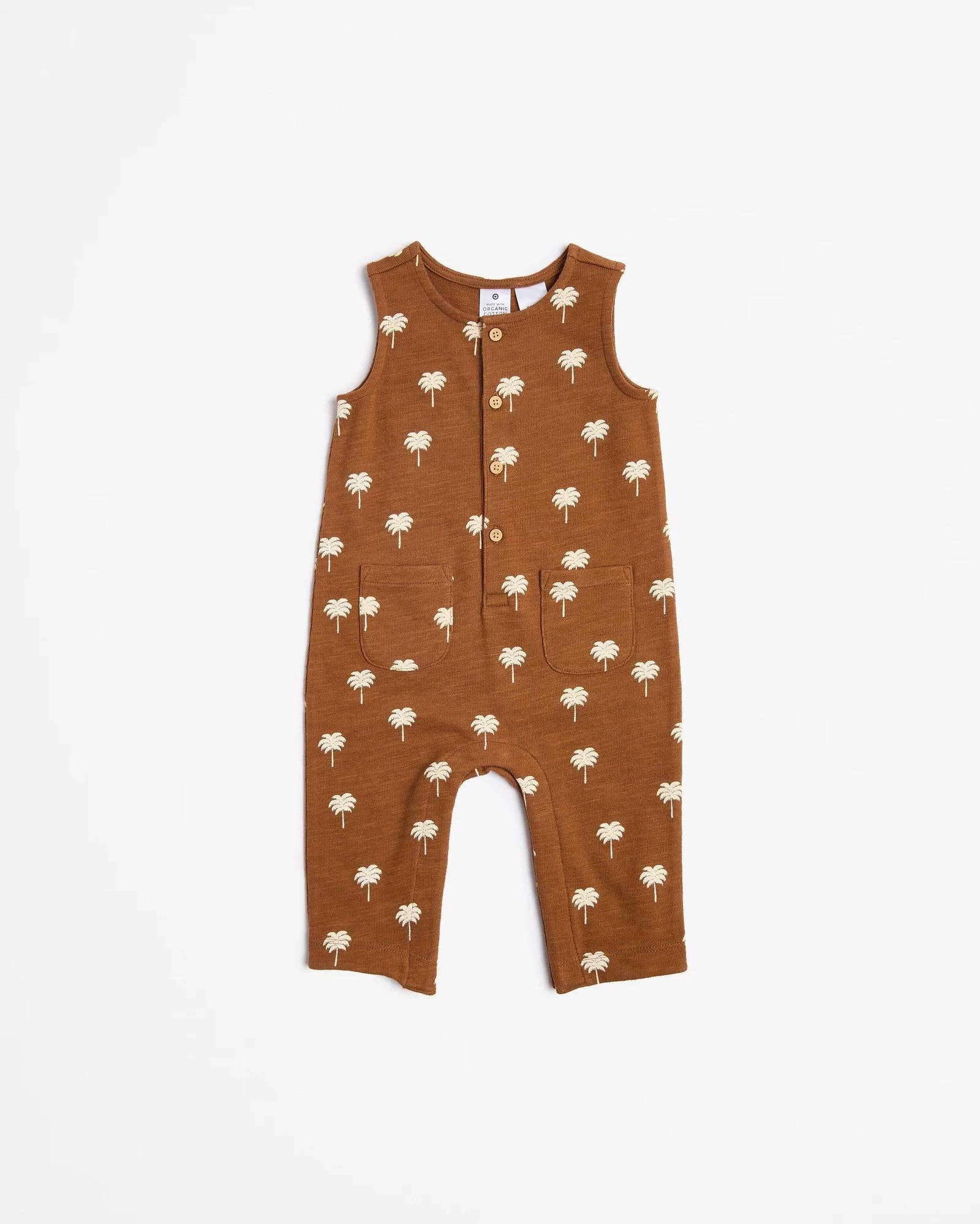 1 Target Baby Organic Cotton Knit Romper PALM TREE, 1 of 4