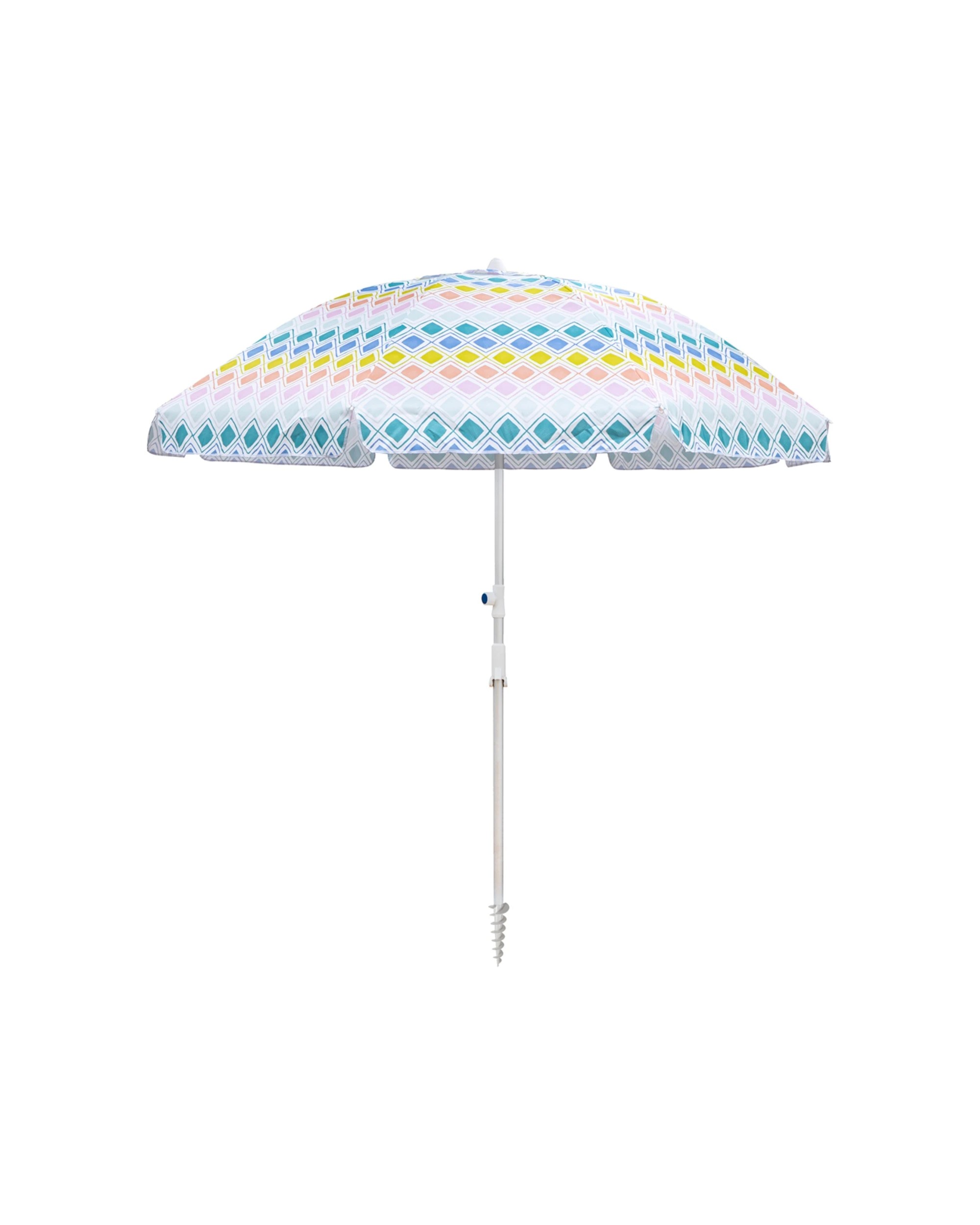1 Porta Oceana Beach Vibes 220cm Beach Umbrella Outdoor Shade UV 50 Protection - Pattern, 1 of 2
