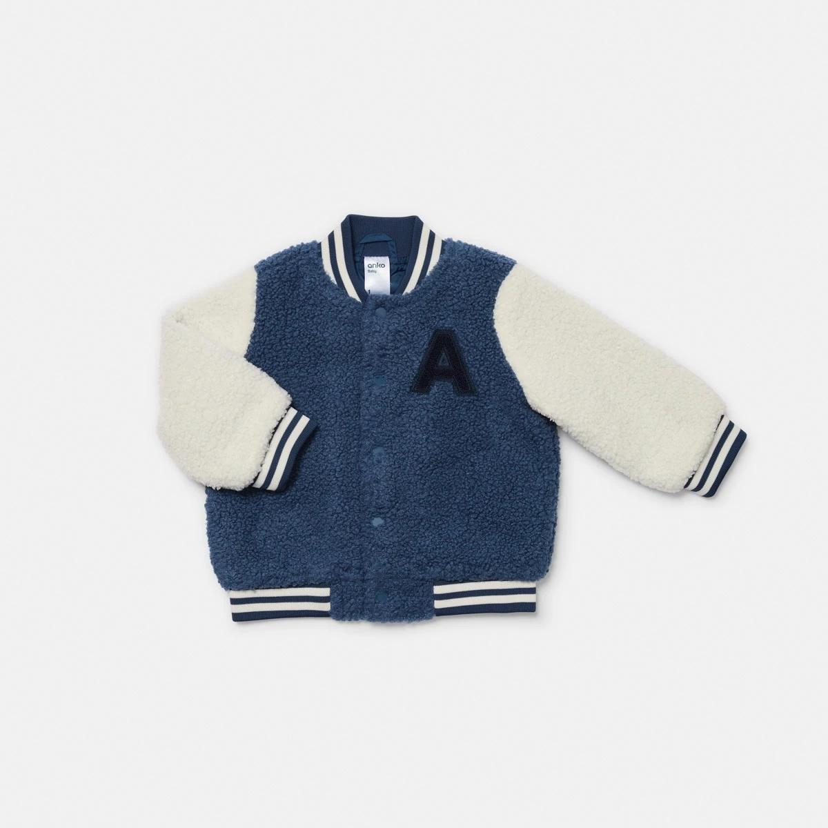 1 Sherpa Bomber Jacket Nvy Muted, 1 of 3