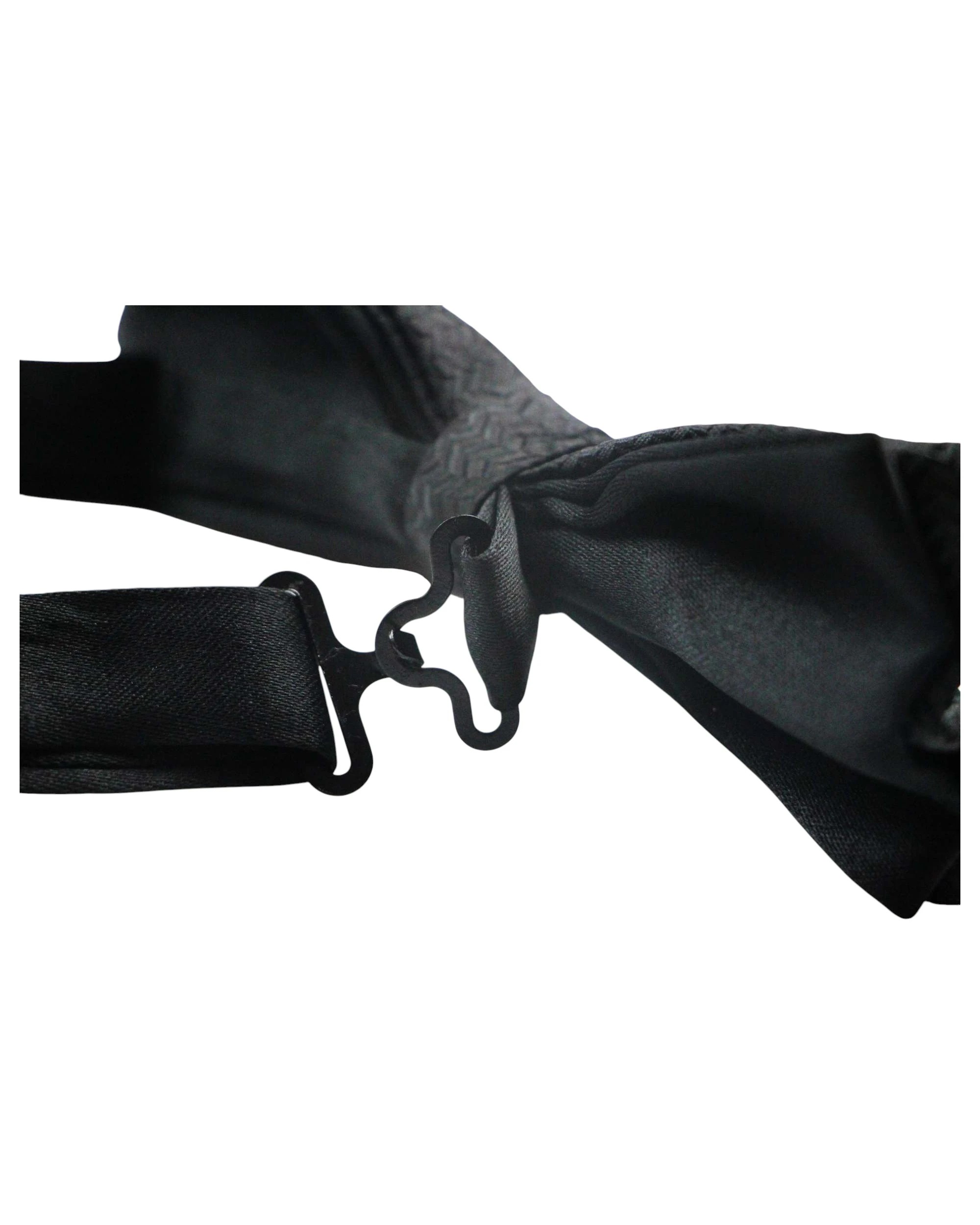 2 Zasel Mens Black Zig Zag Patterned Bow Tie, 2 of 3