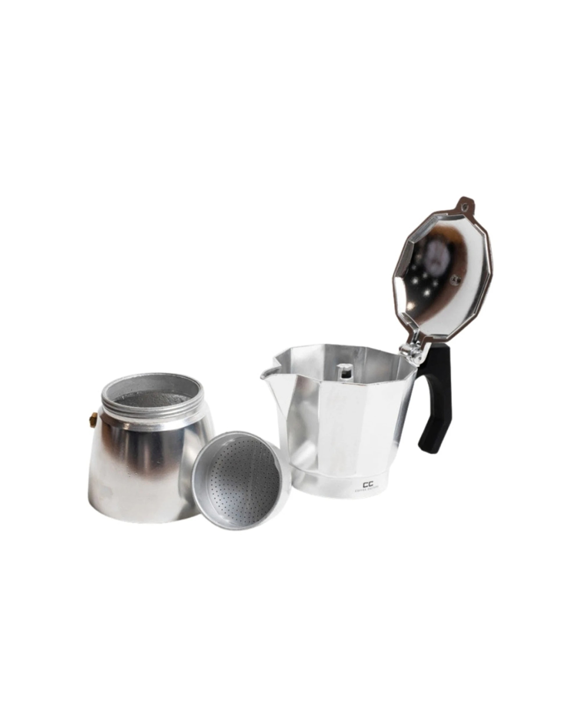 1 Coffee Culture Coffee Maker 6 Cup Stove Top Espresso Moka Pot Stainless Steel - Silver, 1 of 2