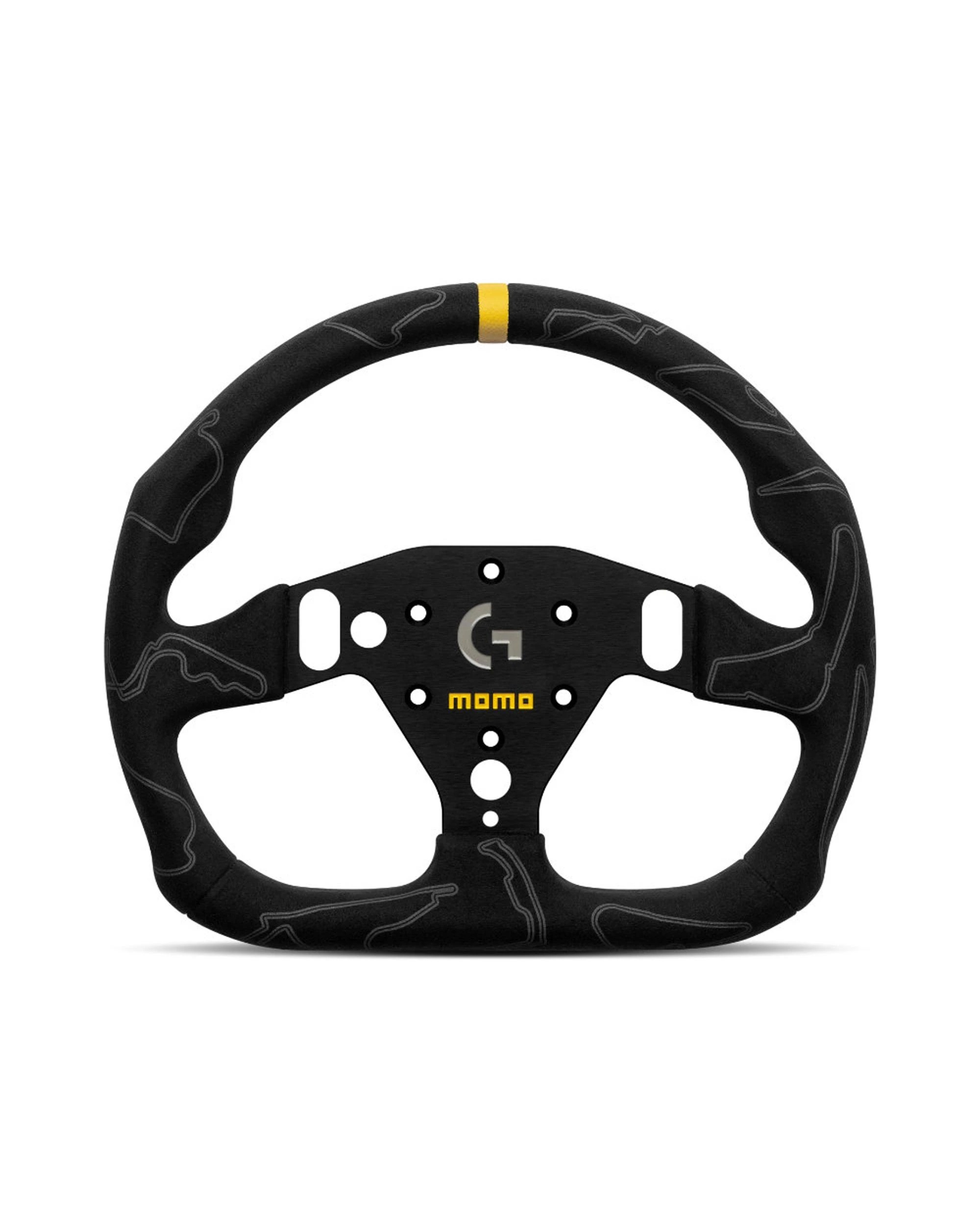 1 MOMO X Logitech G Sim GT-Pro 320 Tracks 320mm Steering Wheel - Black, 1 of 2