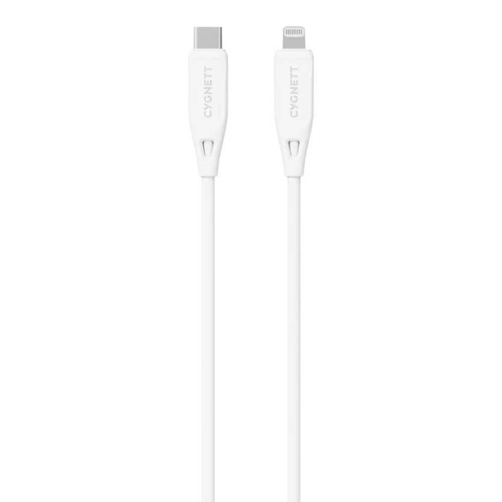 2 Cygnett Essentials Lightning to USB-C Cable 1m White 2 Pack, 2 of 3