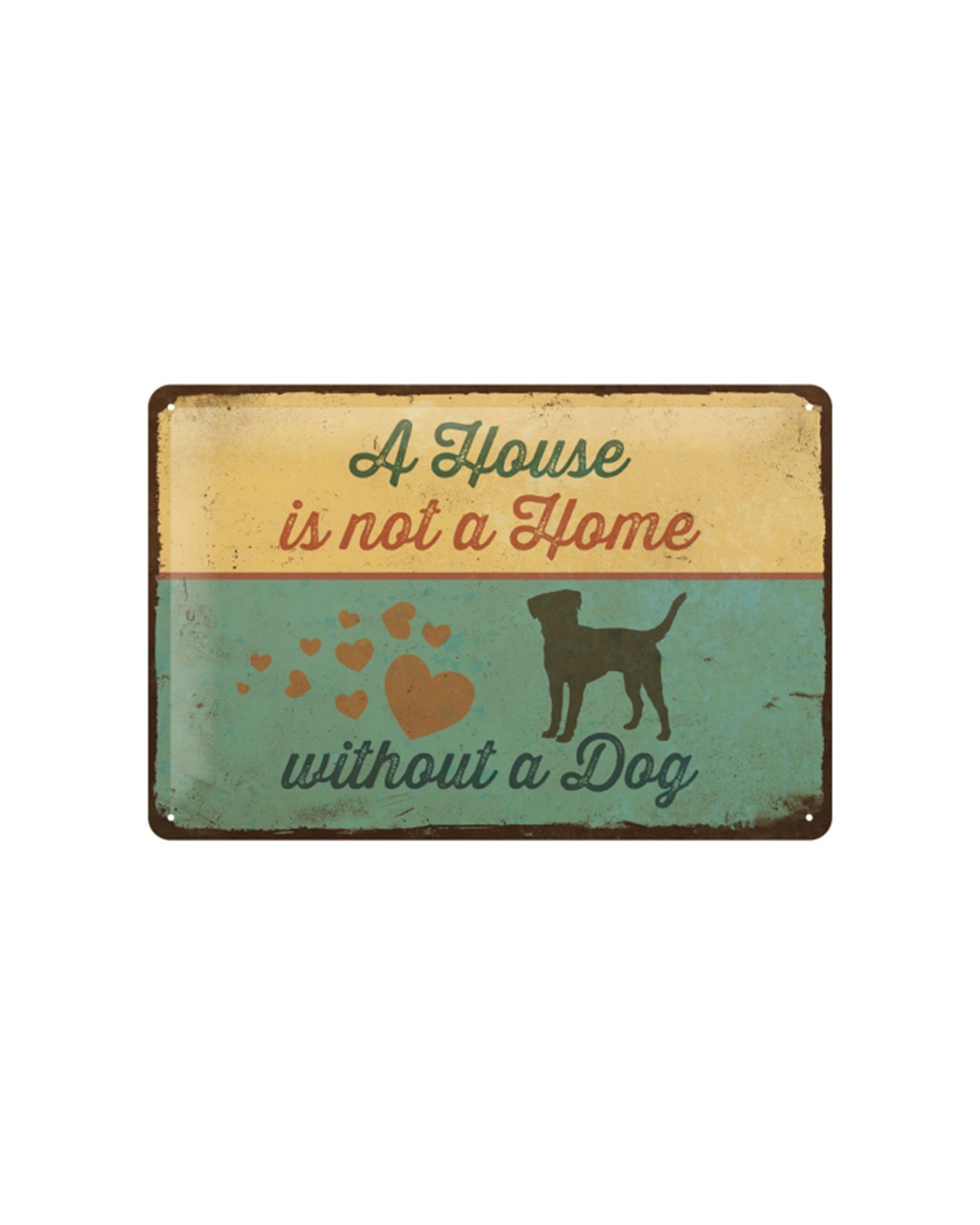 1 Nostalgic-Art Medium 20x30cm Metal Wall Art Sign Plaque - A House needs a Dog - Multi, 1 of 1