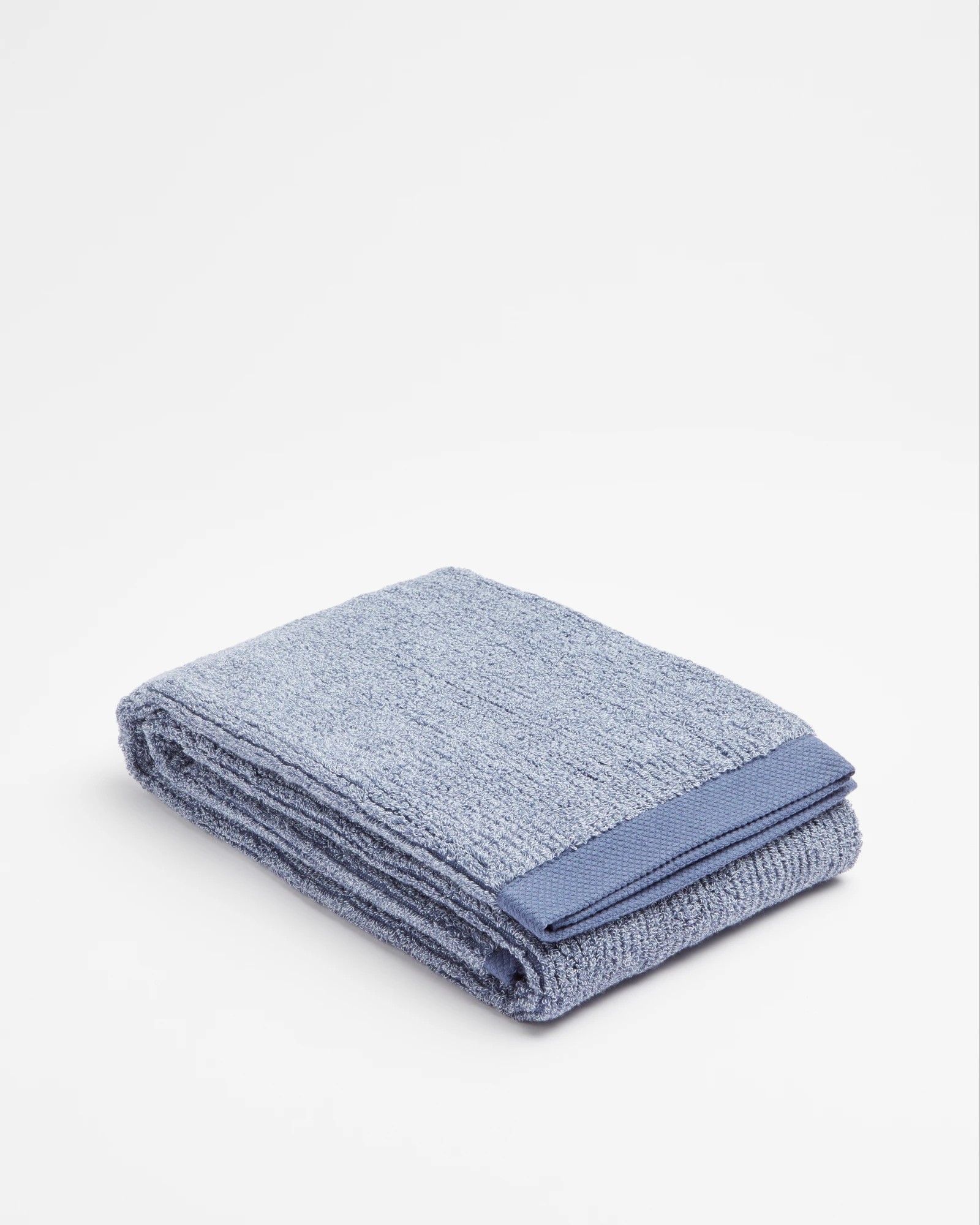 1 Target Australian Cotton Ribbed Bath Towel - Piper - Ocean Blue Marle - Blue, 1 of 3