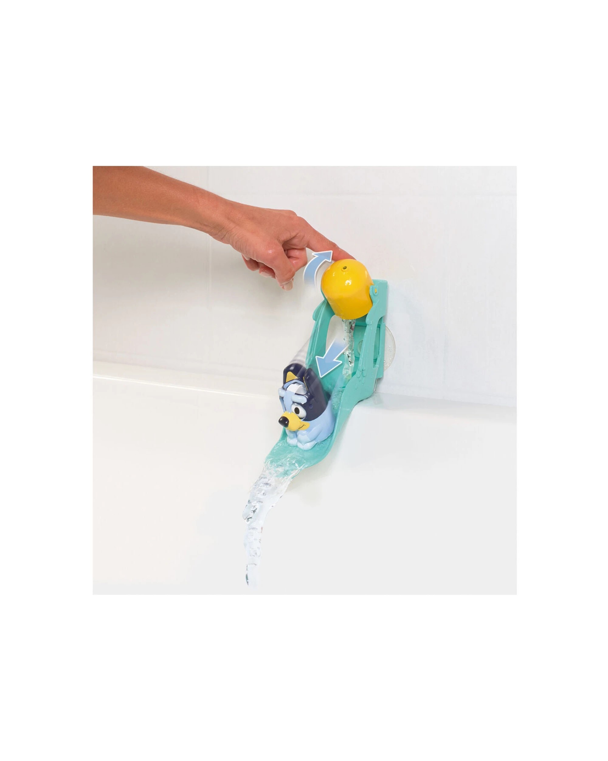 4 Tomy Toomies Bluey's Waterslide With Figurine Bathtime Activity Toy 2PK - Multi, 4 of 7