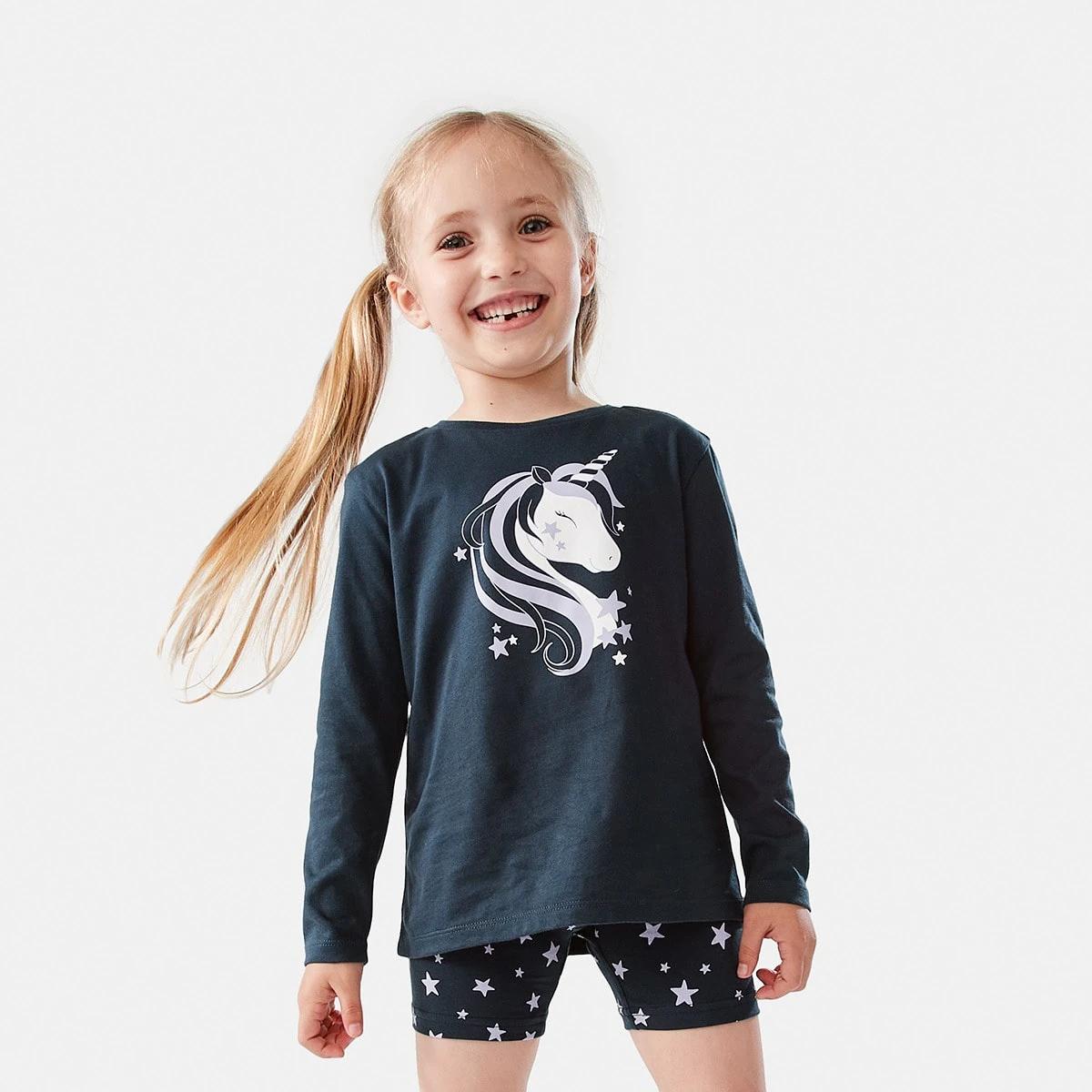 1 Long Sleeve Print T-shirt Unicorn, 1 of 8