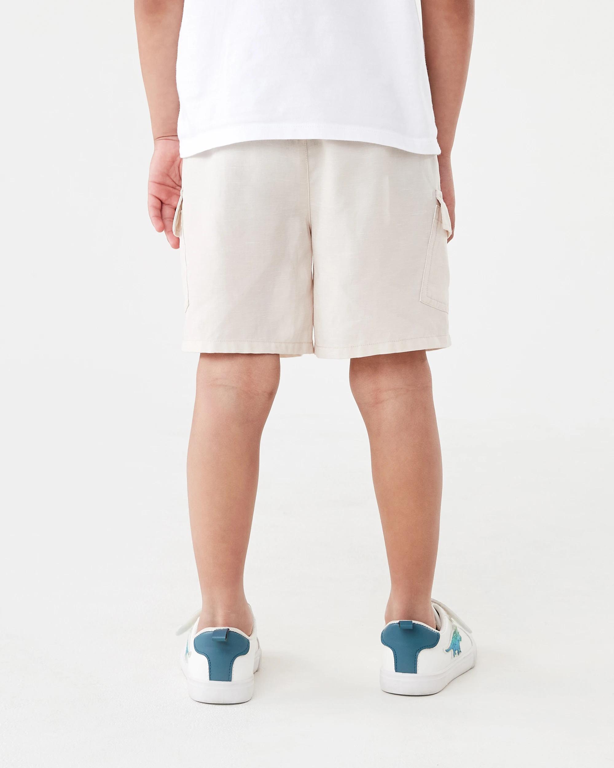 3 Linen Cargo Shorts Bge Rainy, 3 of 8