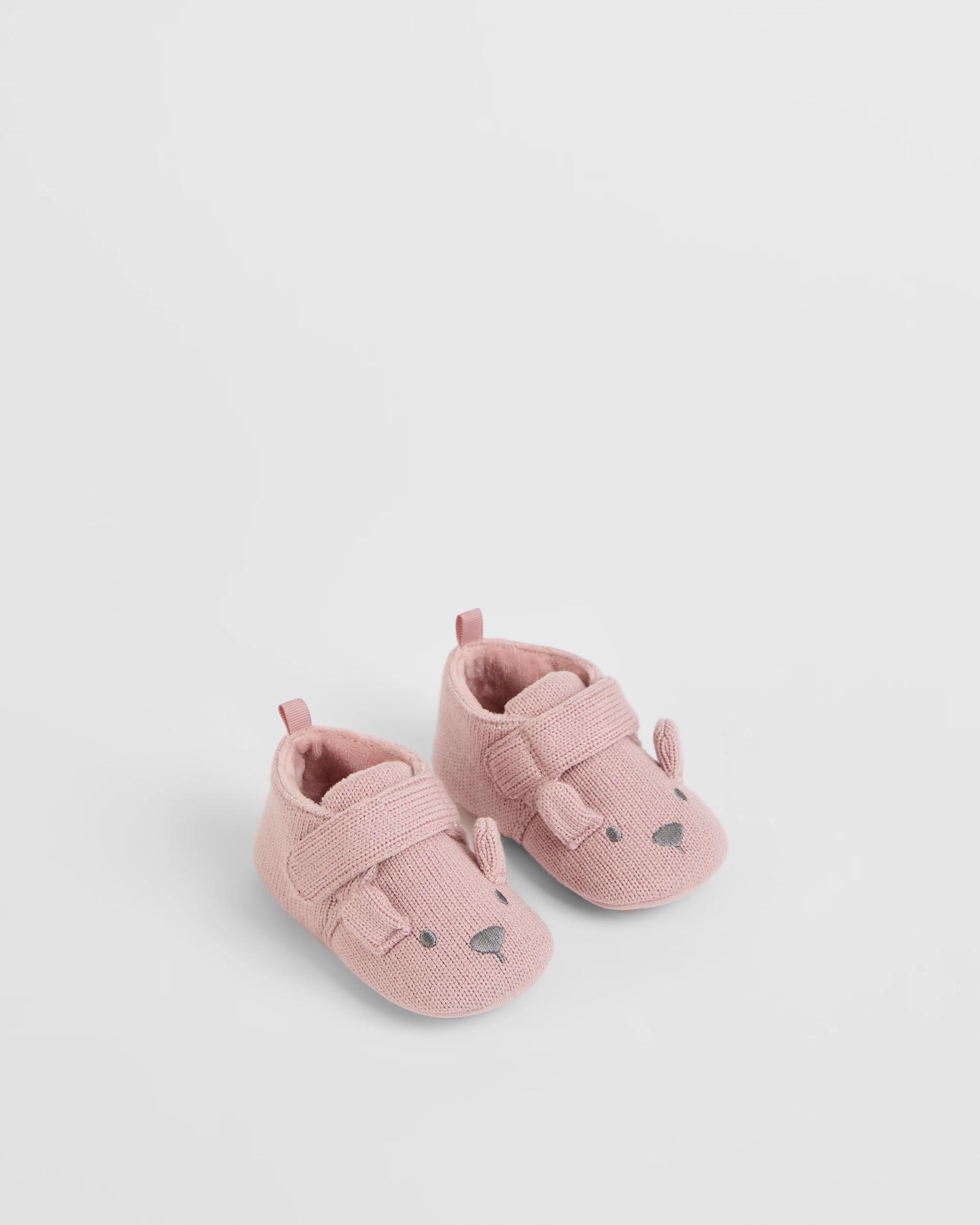 2 Target Baby Baby Pre Walker Novelty Knit Ballet Flats PINK, 2 of 3