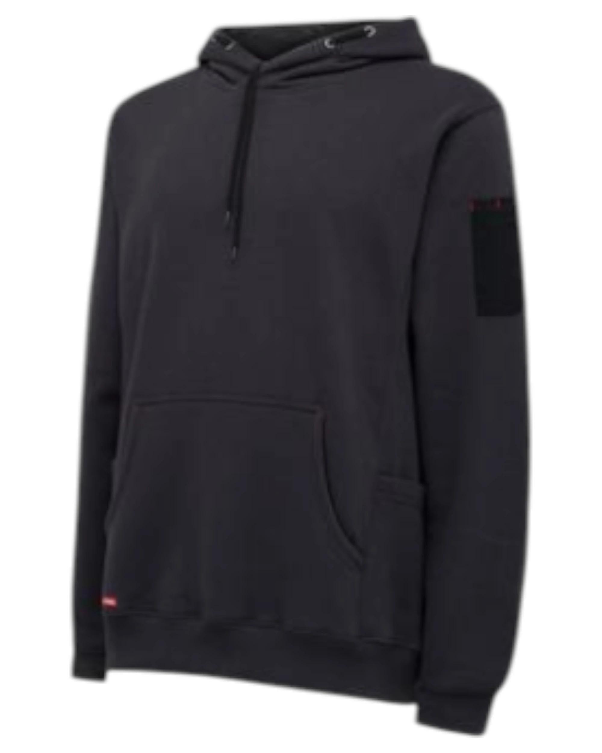1 Hard Yakka Mens Brushed Fleece Hoodie Jumper Black BLACK, 1 of 7