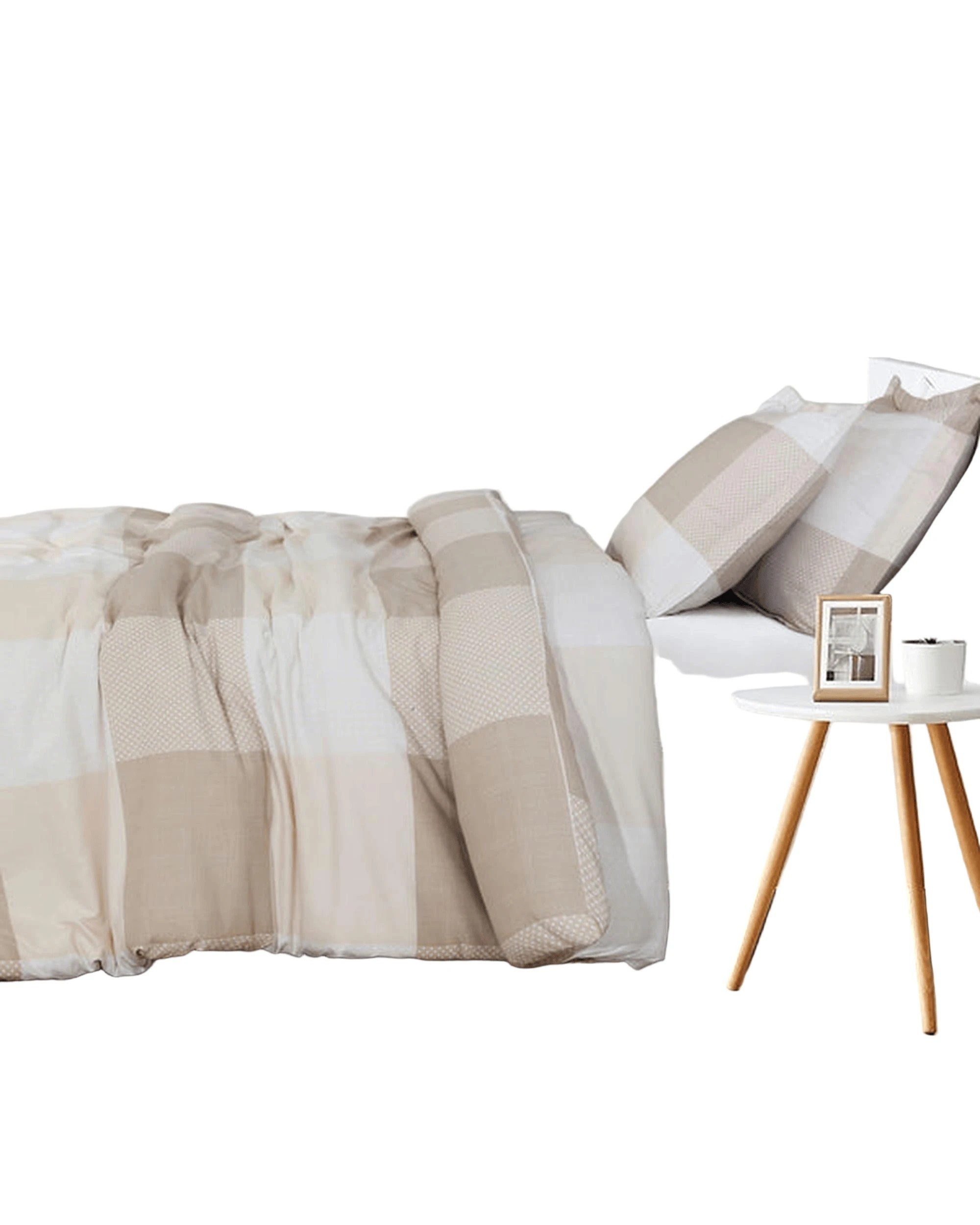 1 Amsons Noir Quilt Cover Set - Beige, 1 of 6