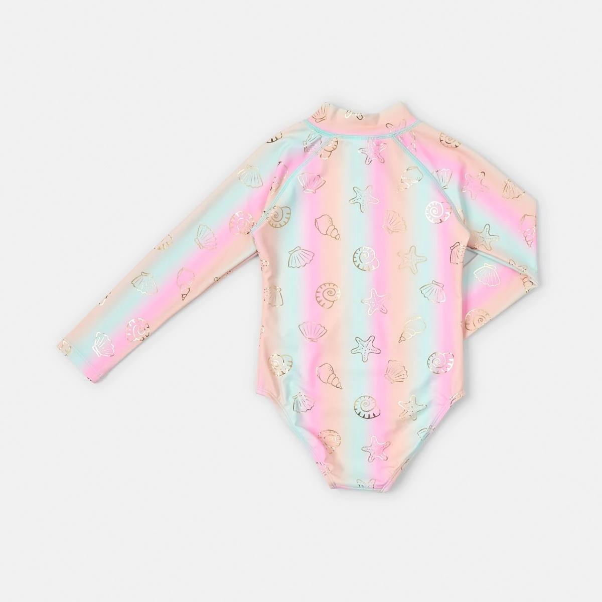 5 Long Sleeve One Piece Swimsuit Mlt Shells, 5 of 6