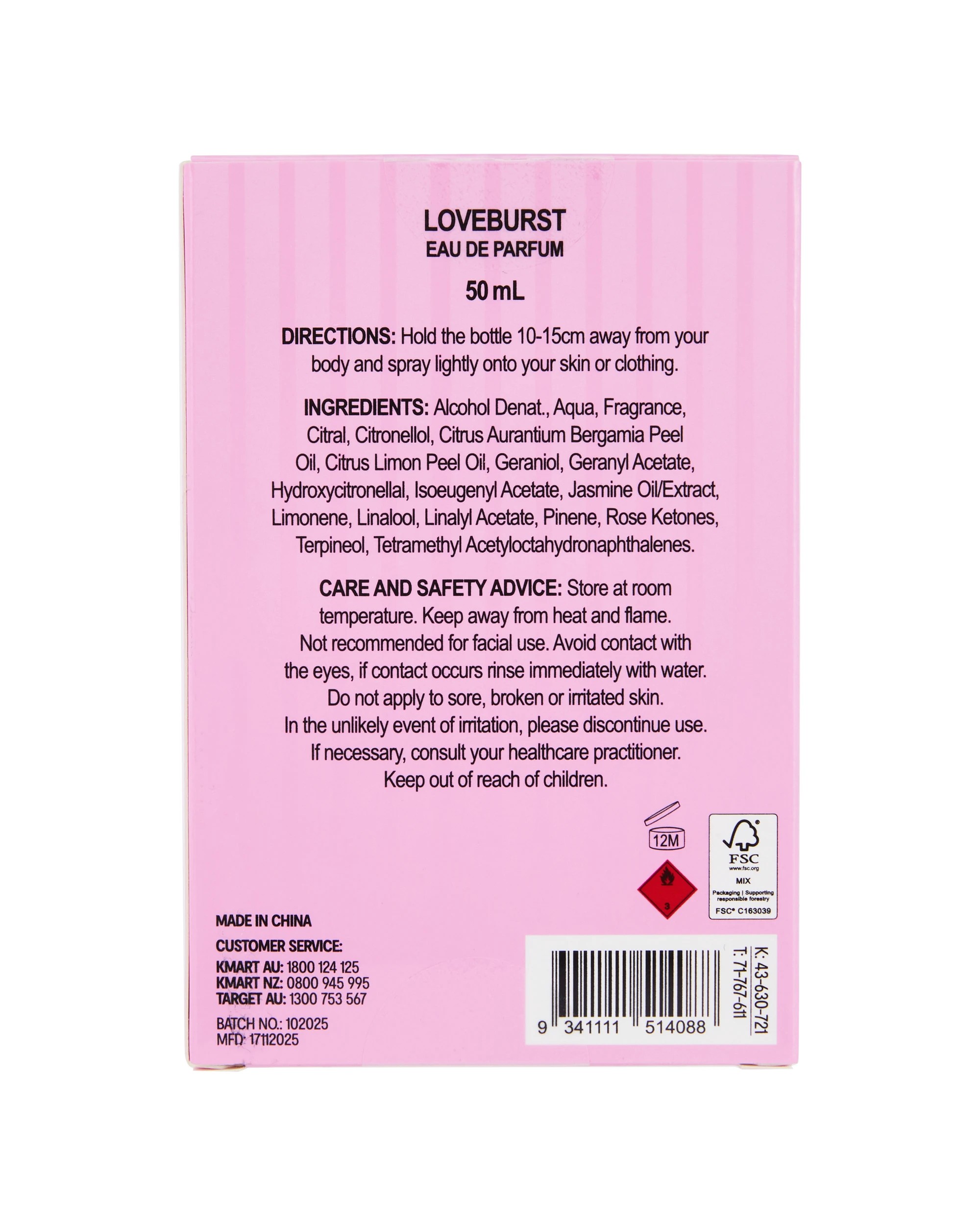 6 OXX Fragrance Loveburst Eau De Parfum 50ml - Rose, Magnolia and Amber, 6 of 6