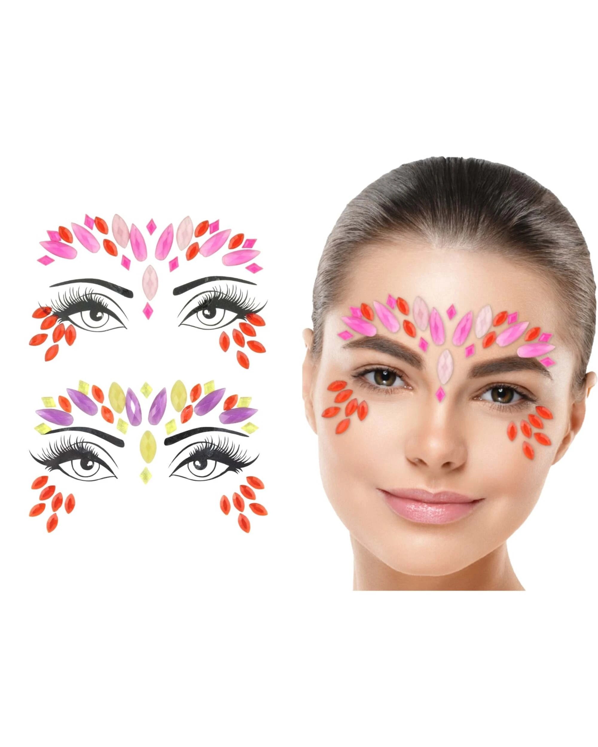 1 JD Party Festival Face Jewels - One Size - Assorted, 1 of 2
