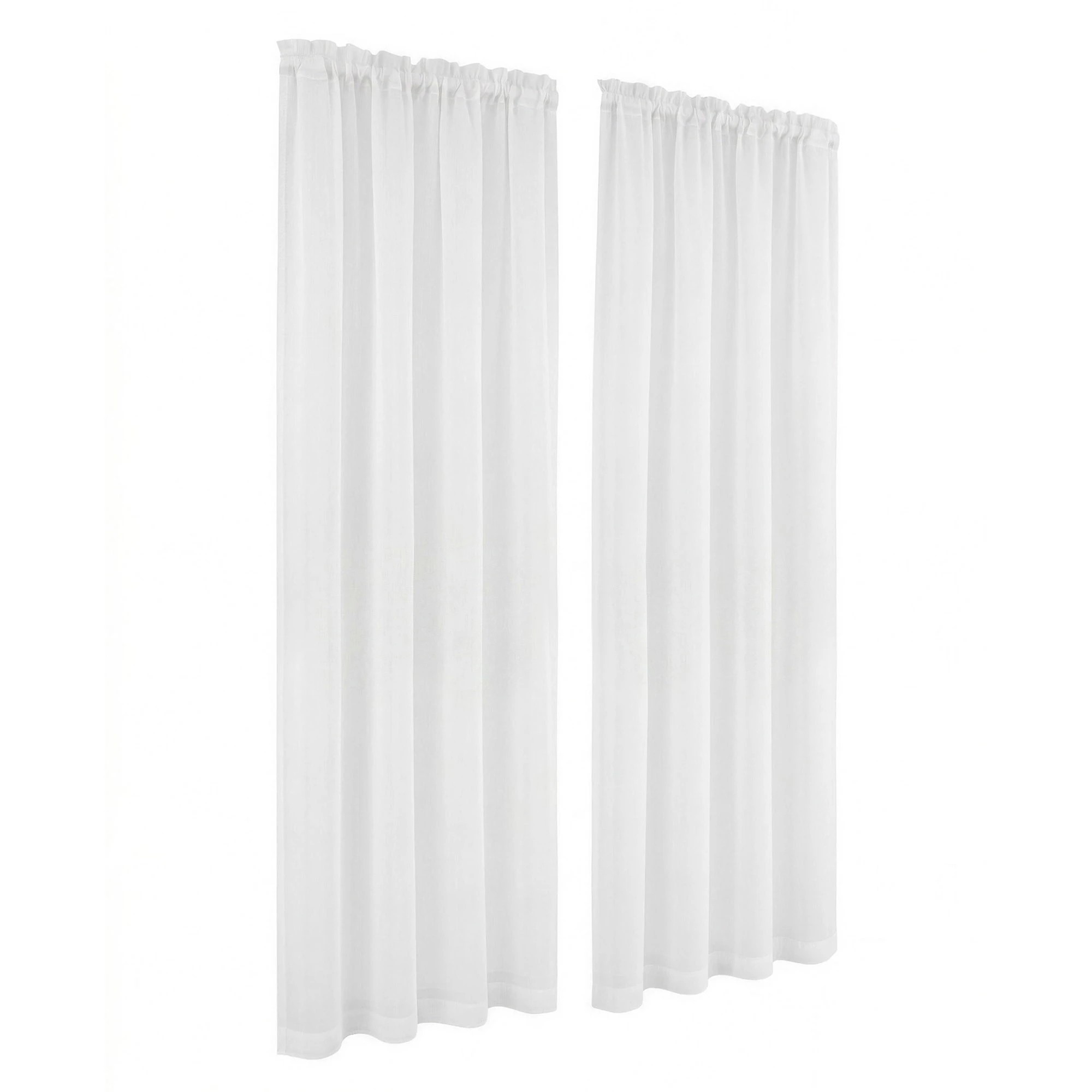 3 Artiss Blockout Curtains 2X 132x213cm Light Filtering Window Drapes Rod - White, 3 of 5