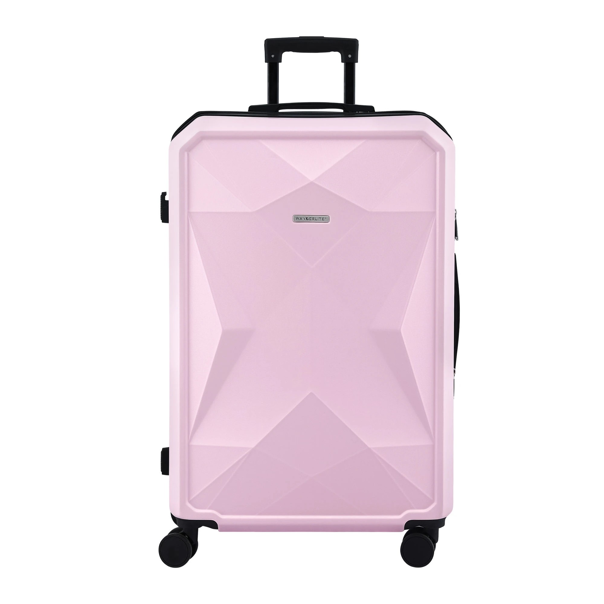 2 Wanderlite 28" Luggage Suitcase Trolley Travel Lightweight TSA Hardshell - Pink, 2 of 2