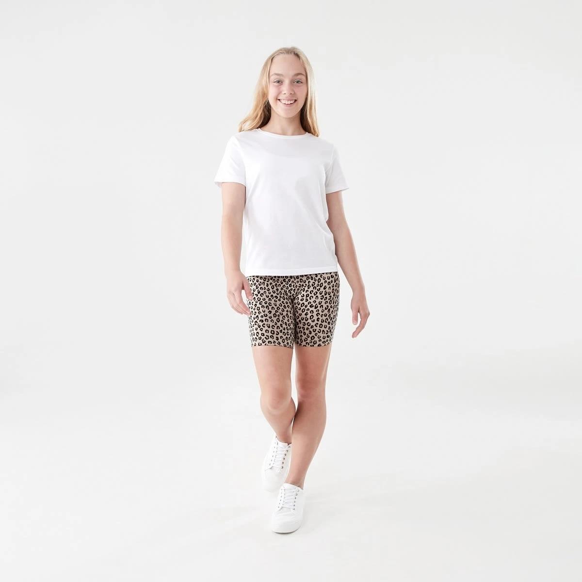 4 Print Bike Shorts ANIMAL MARKING BEIGE, 4 of 5