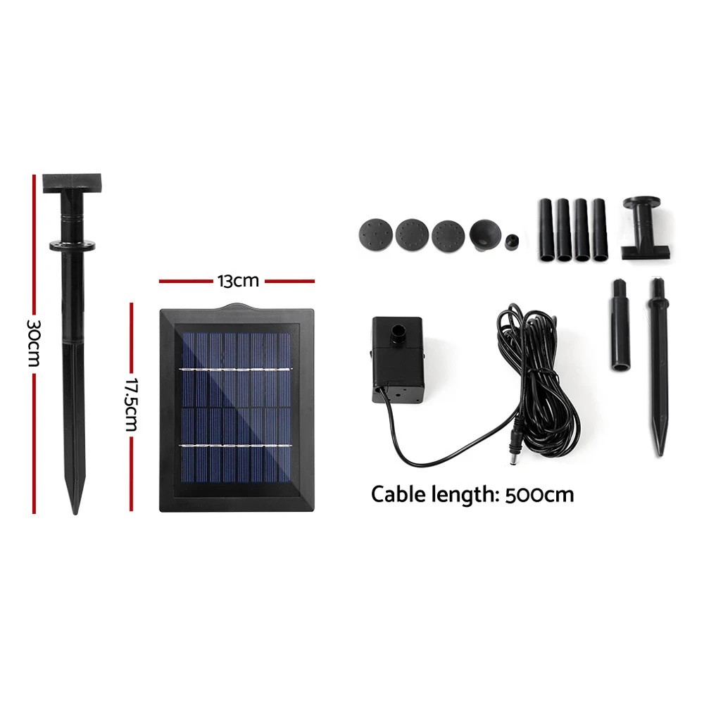 2 Gardeon Solar Pond Pump Submersible Water Fountain Kit 4FT - Black, 2 of 7