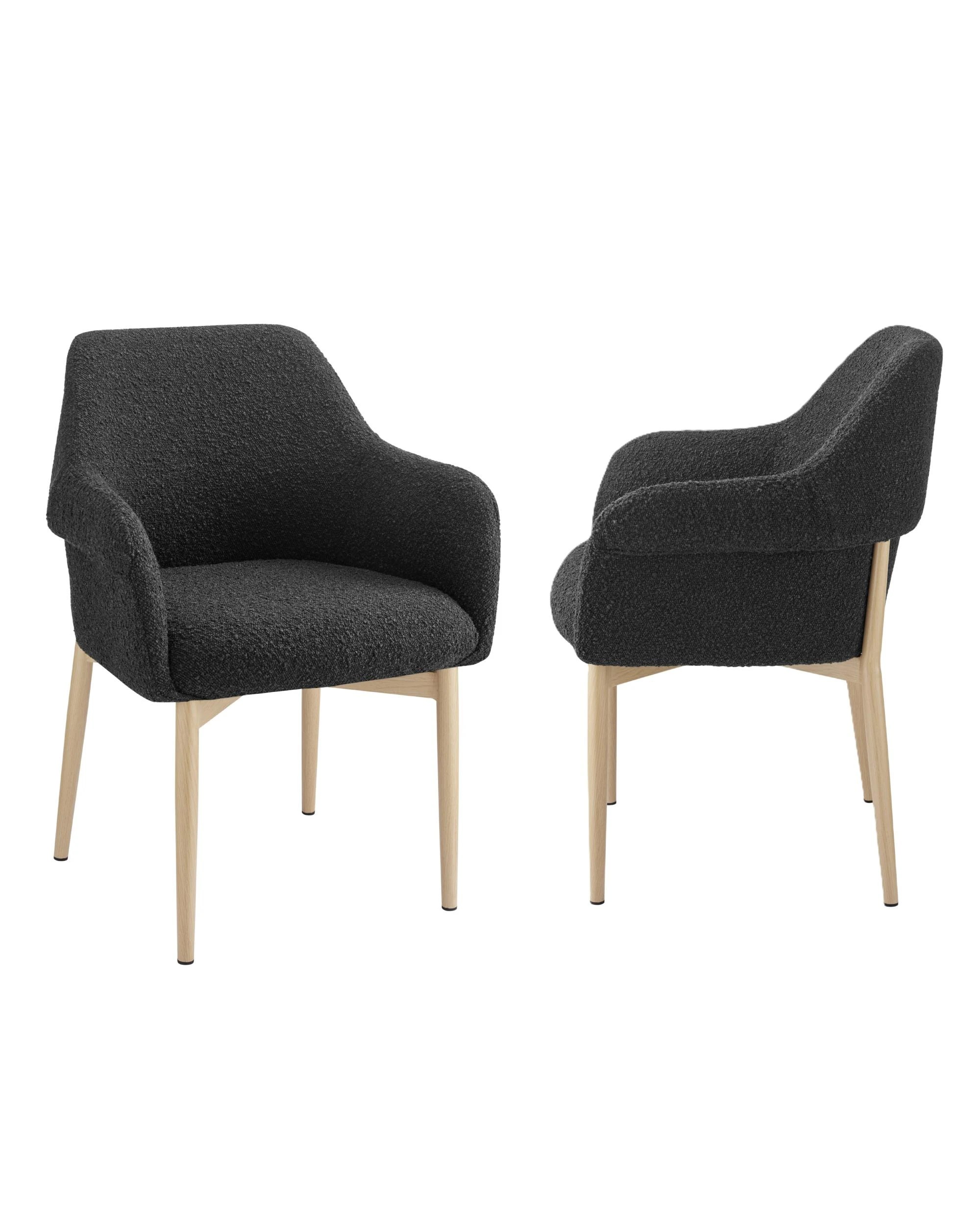 1 Kodu Dining Chairs Pair (Set of 2) - Black, 1 of 10