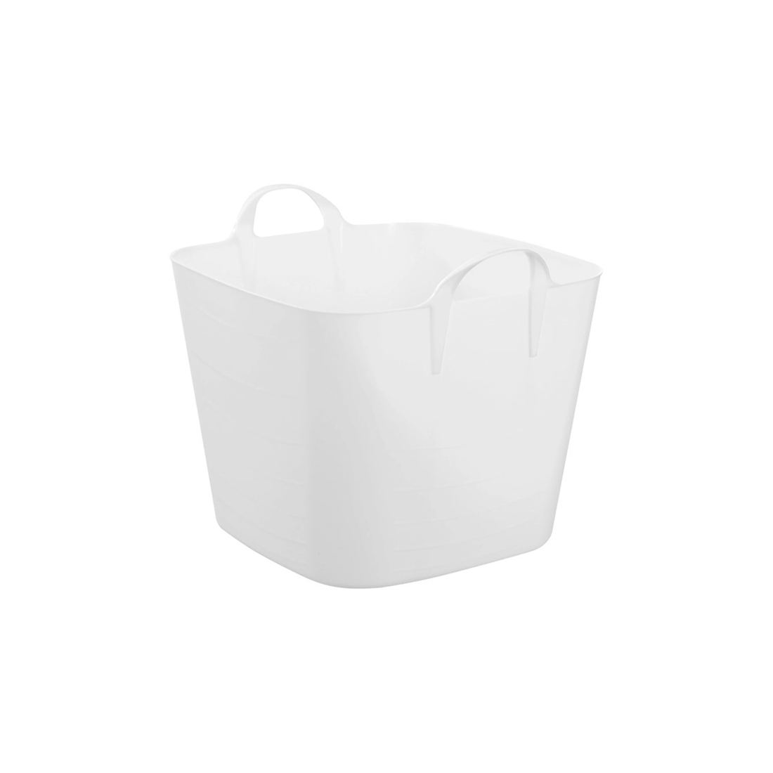 4 Boxsweden Square Flexible Tub 40l Storage Home Organiser With Handle.
 - White, 4 of 9