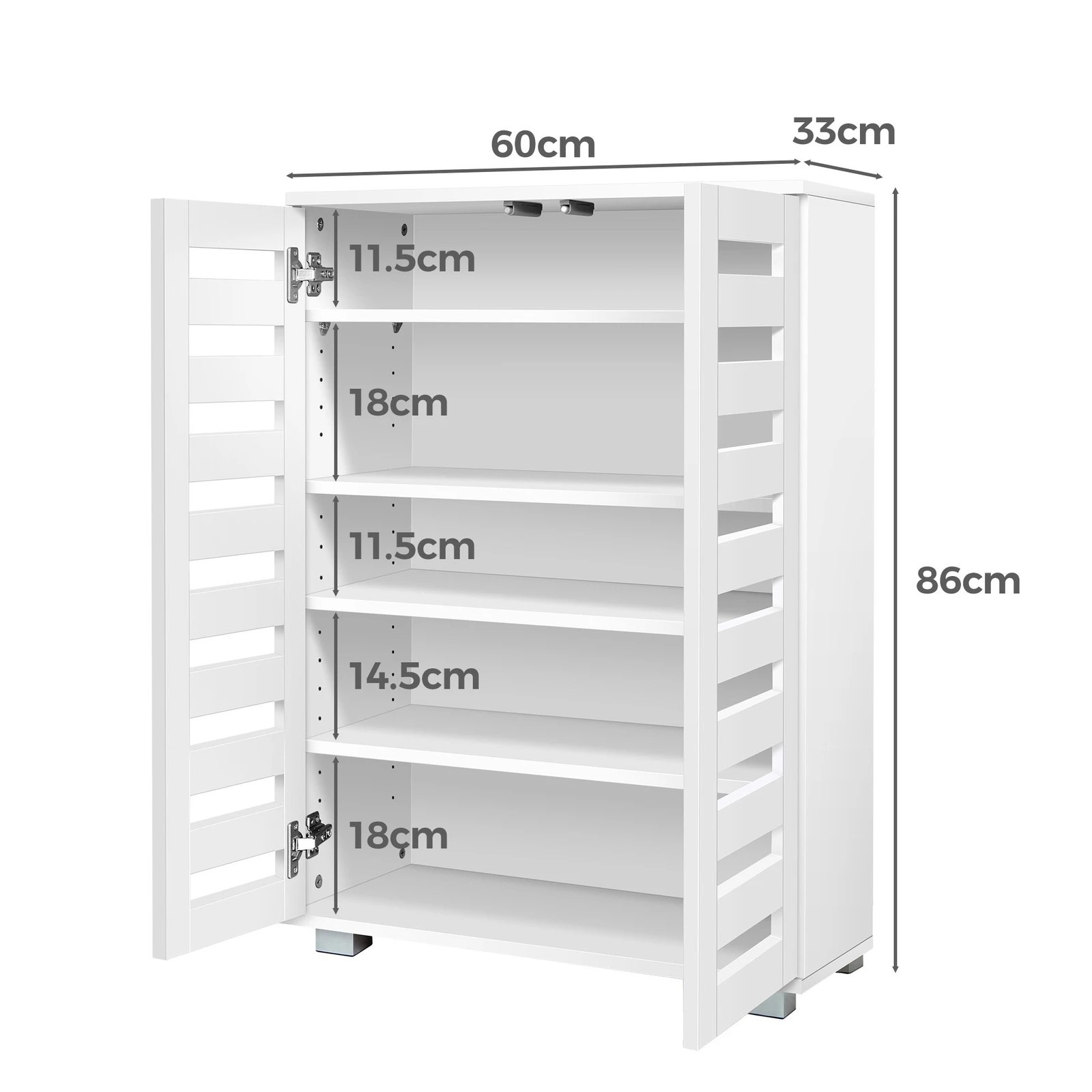 8 Alfordson Shoe Cabinet Organiser Storage Rack Drawer Shelf 21 pairs - White, 8 of 10