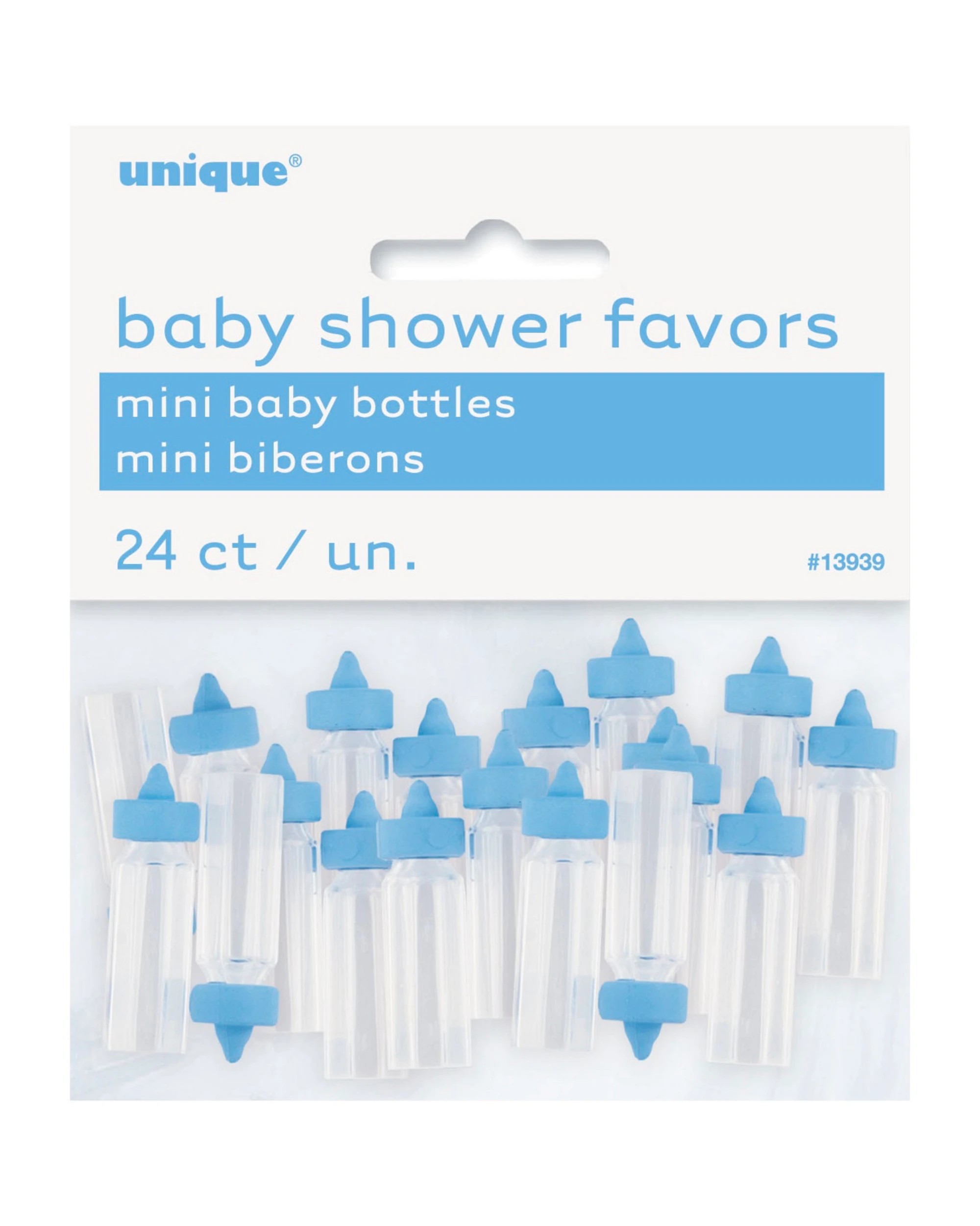 1 Unique Mini Baby Bottles Pack of 24 - Blue, 1 of 1