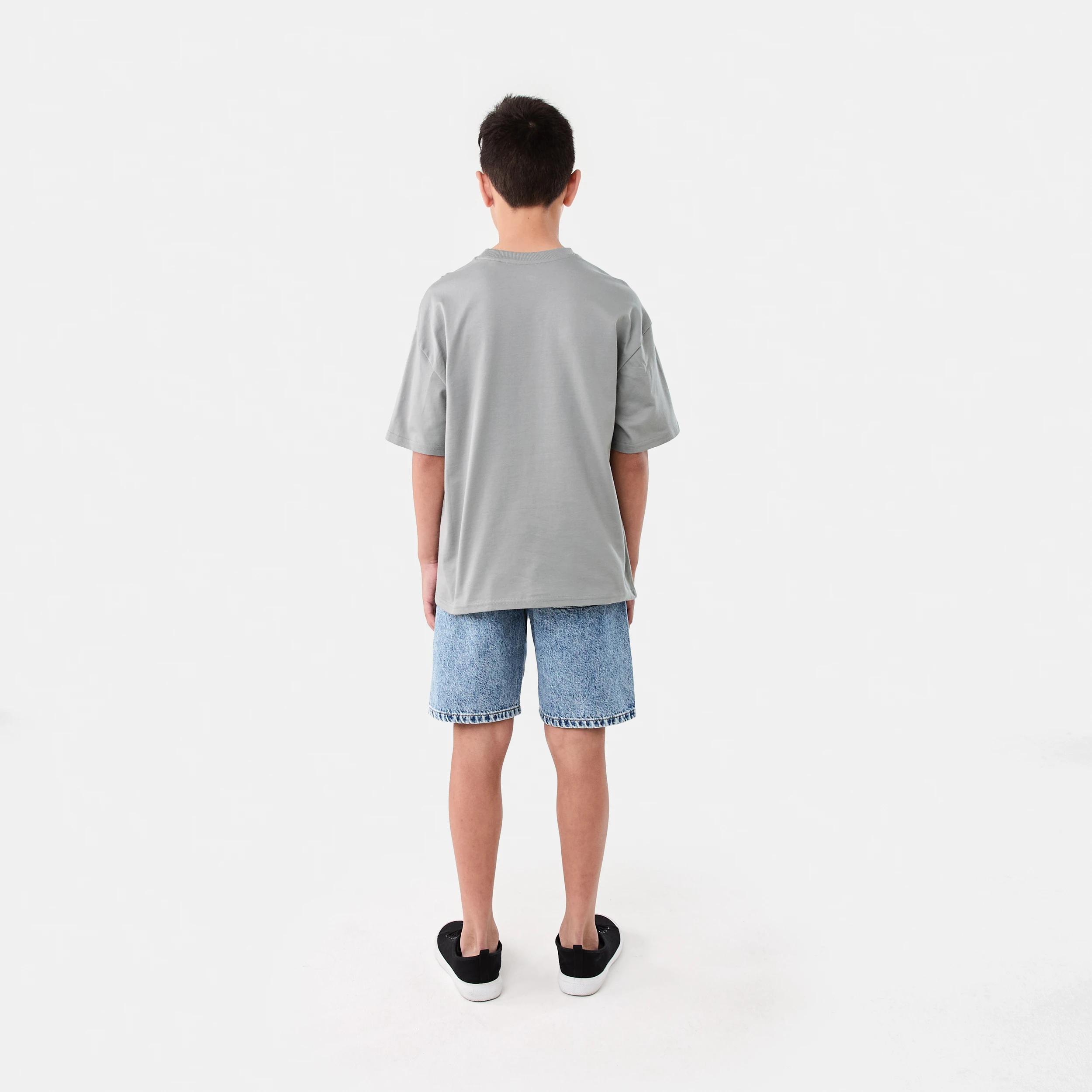 8 Short Sleeve Oversized T-shirt FADED SLATE, 8 of 8