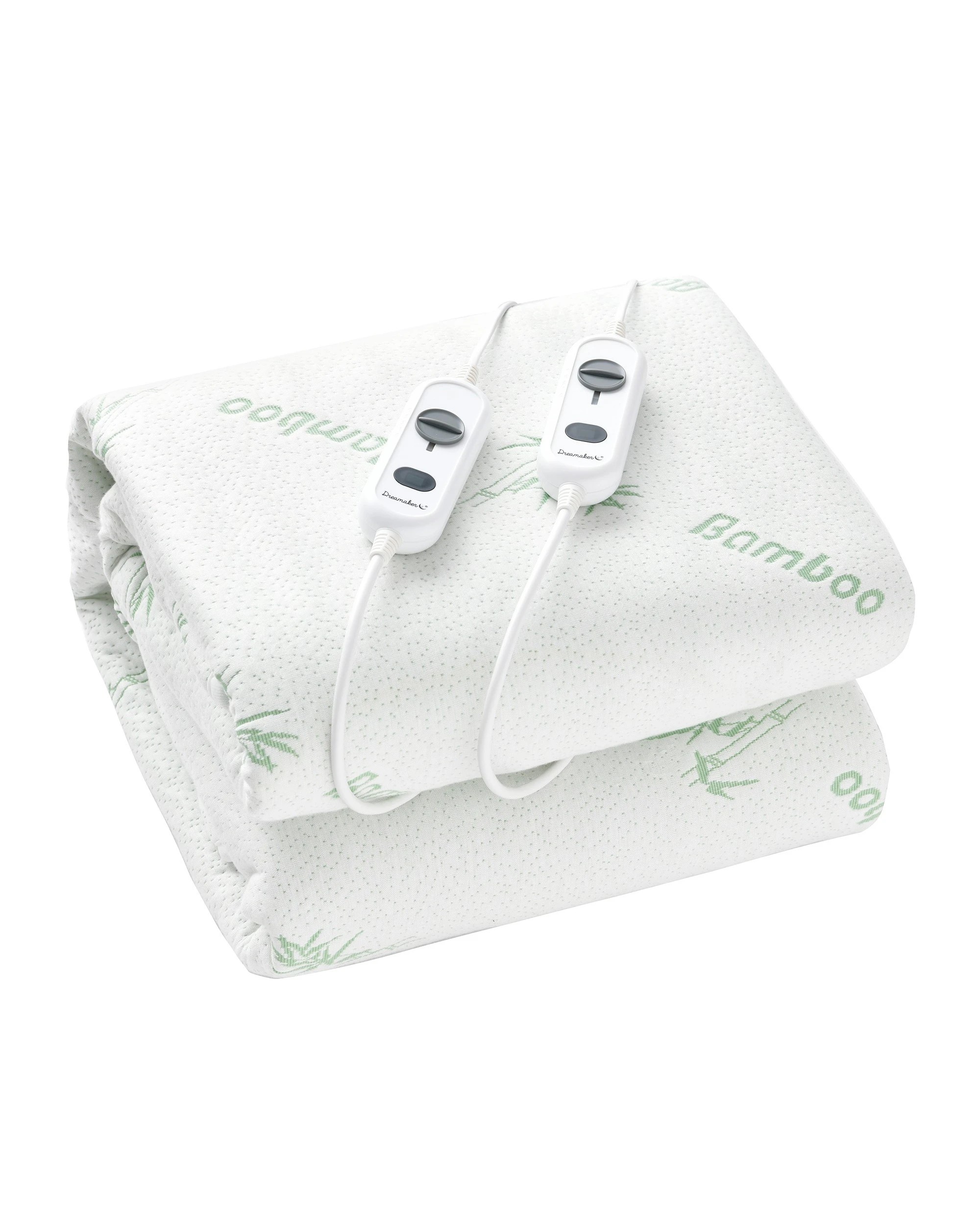 2 Dreamaker Waterproof Bamboo Electric Blanket - Queen Bed - White, 2 of 8