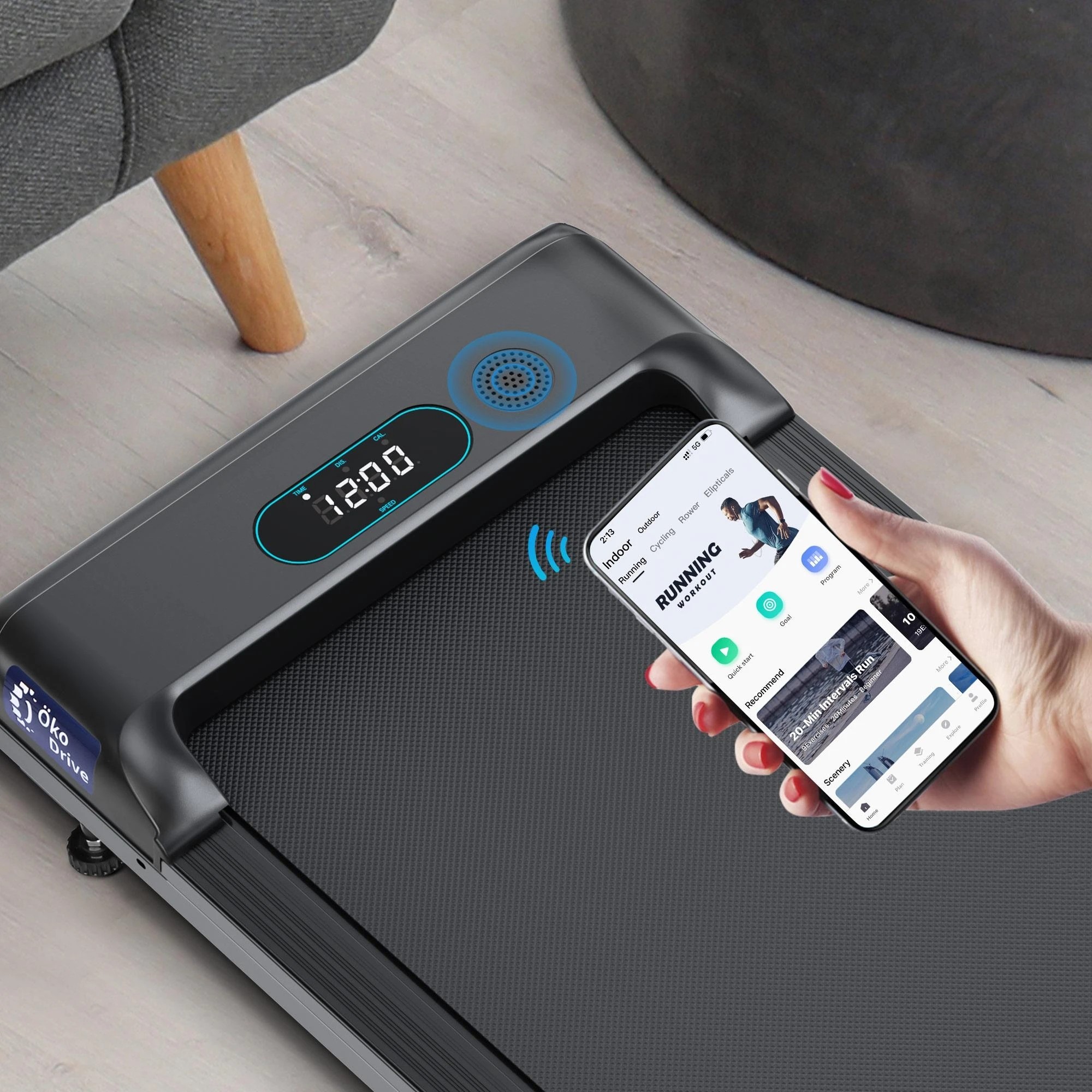 3 Black Lord Treadmill Electric Walking Pad Home Office Gym Fitness Foldable - Black, 3 of 9