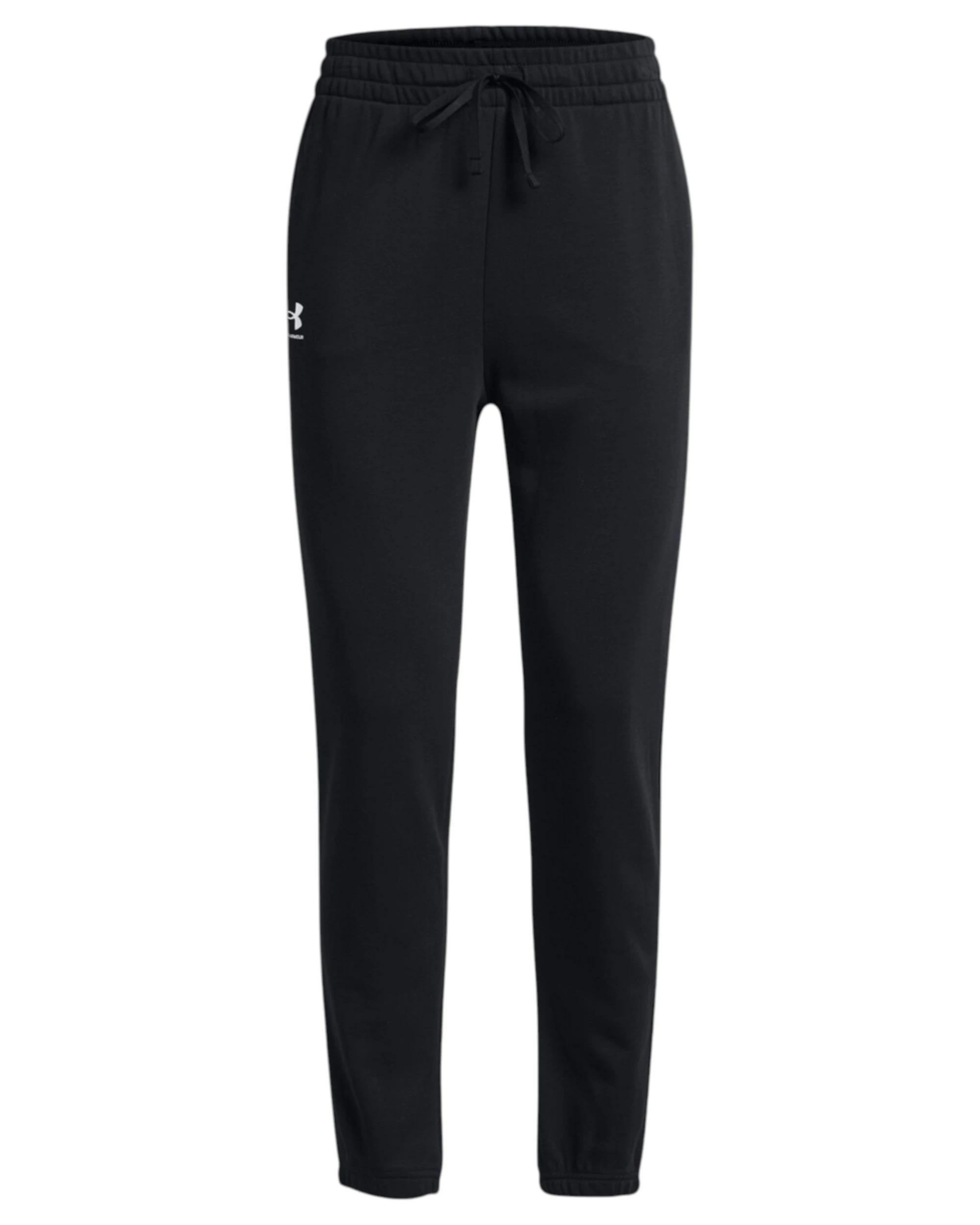1 Under Armour Womens Rival Terry Joggers Black/ Black Trackies BLACK/BLACK, 1 of 5