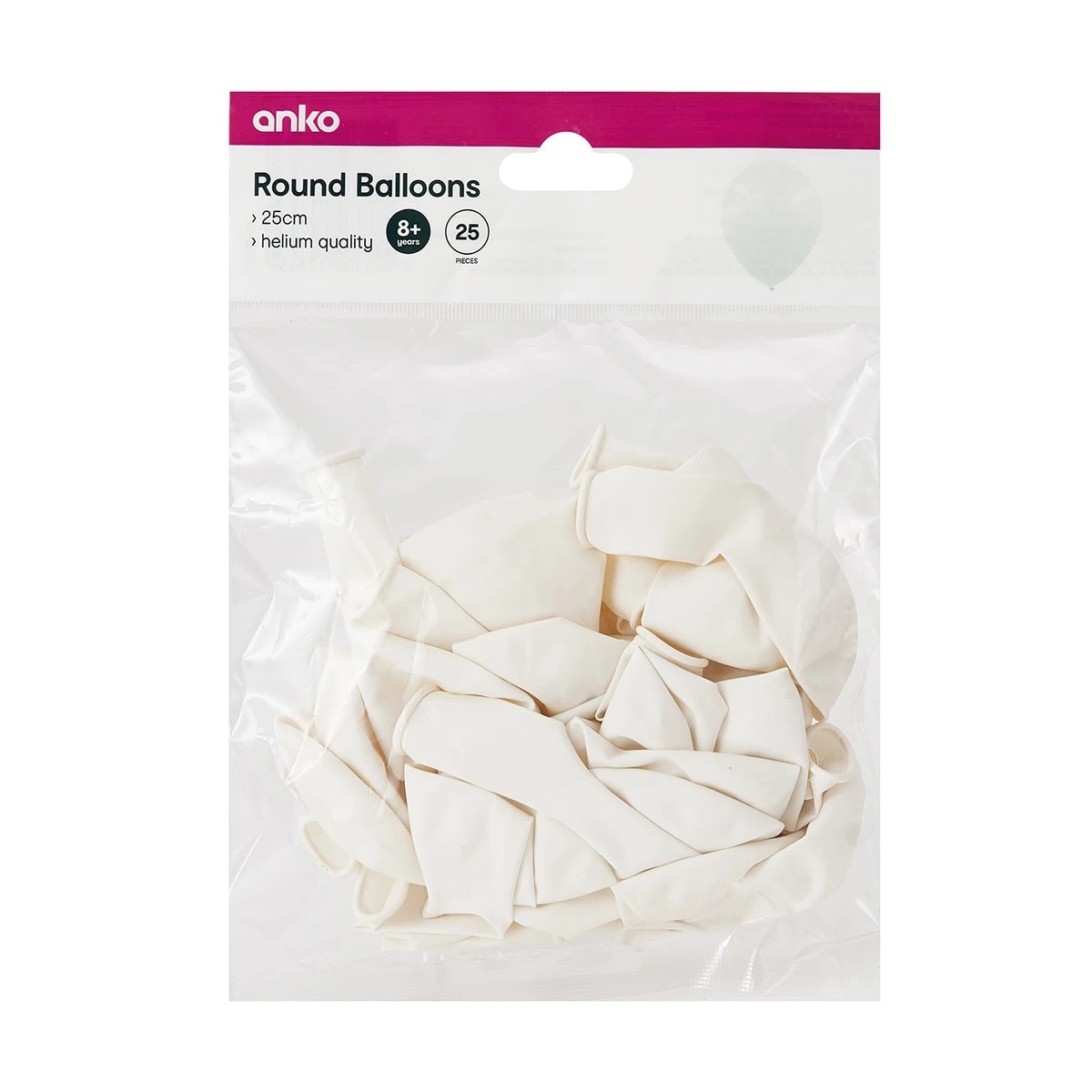 3 25 Pack White Balloons, 3 of 3