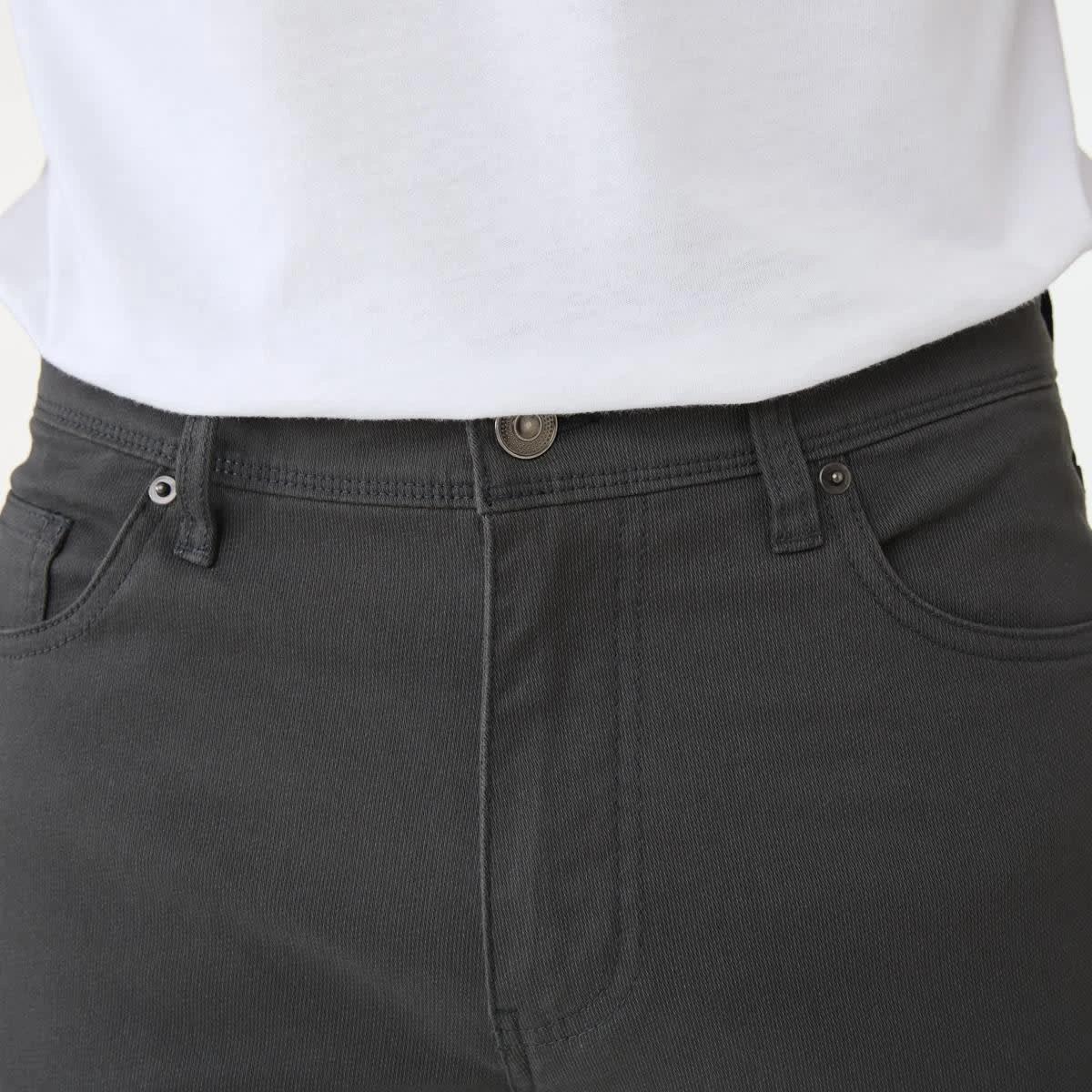 4 Straight Textured Jeans VOLCANIC ROCK, 4 of 5