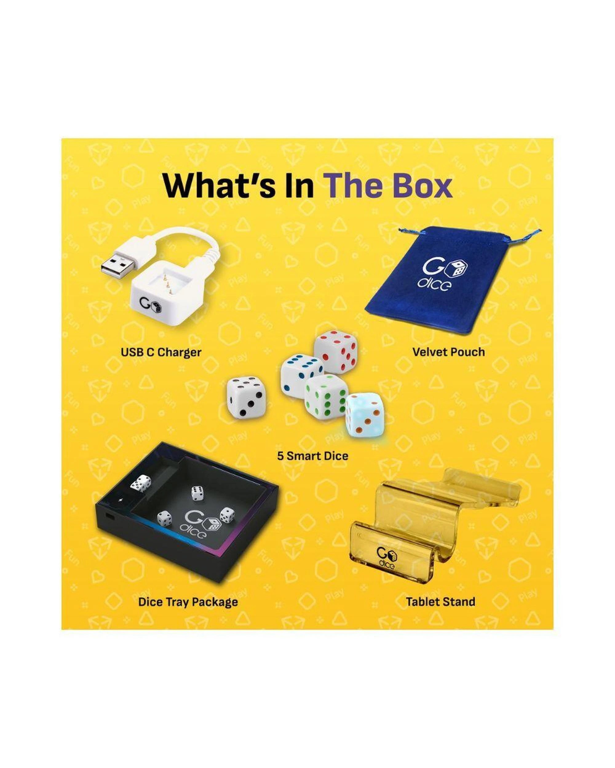 8 Particula GoDice 5 Pack Smart Bluetooth Connected Dice with LED Lights and App Games Set, 8 of 8