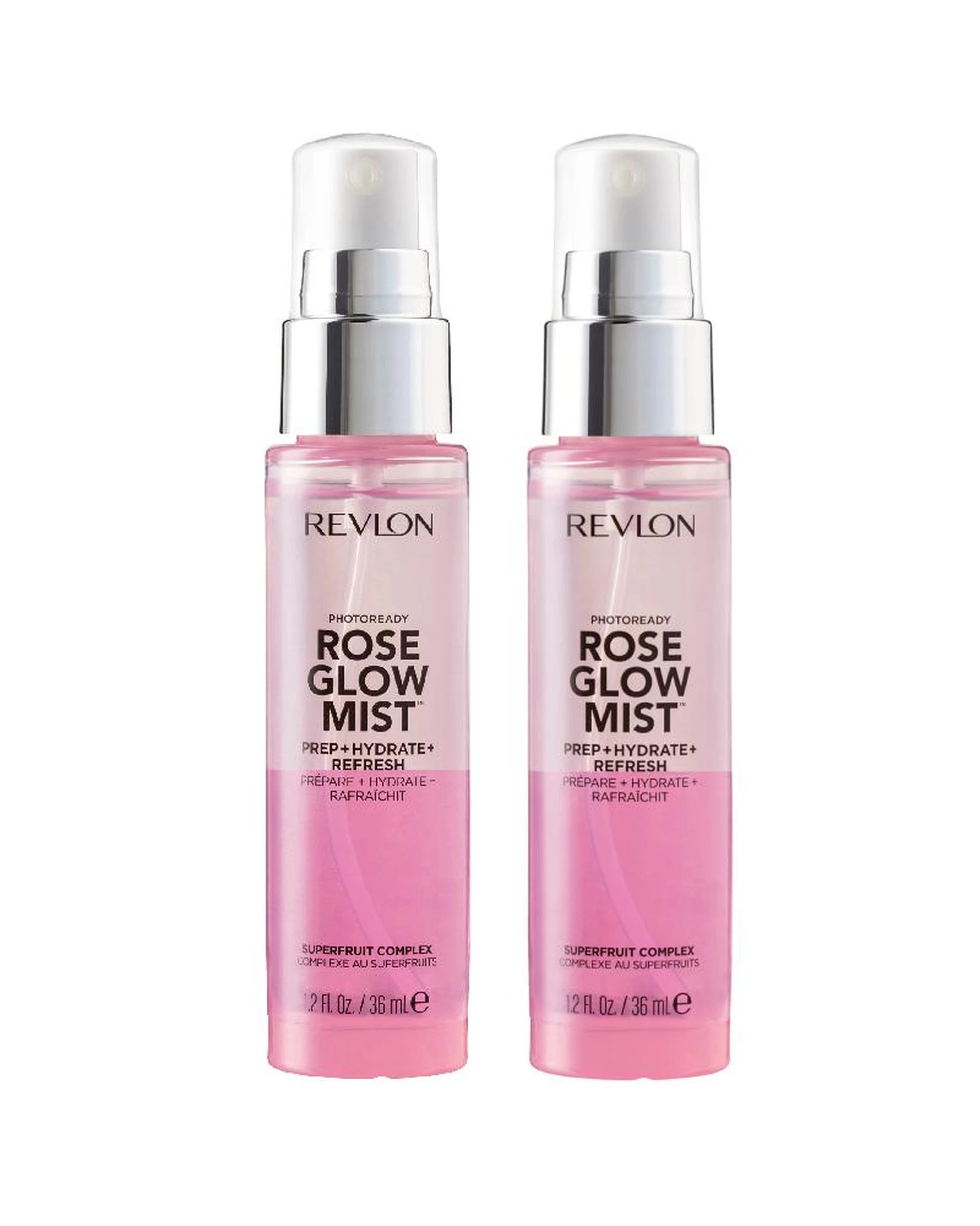 1 2 x Revlon PhotoReady Rose Glow Mist Prep+Hydrate+Refresh 36mL - Rose Glow, 1 of 1