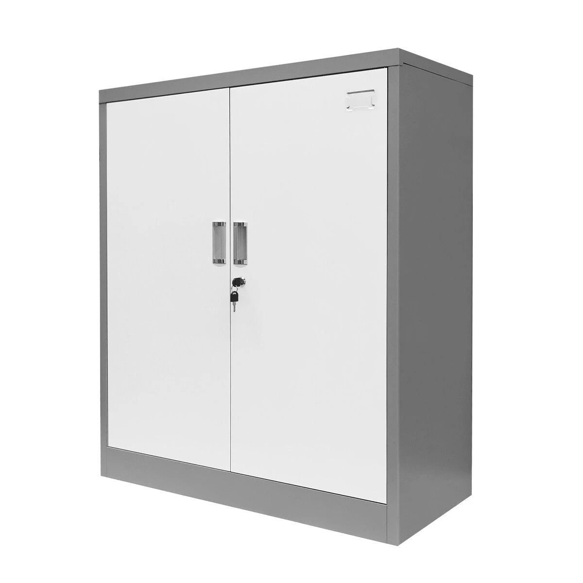 6 Ausway 109cm Metal Filing Cabinet 2 Door 4 Shelves Office Lockable File Cupboard, 6 of 6