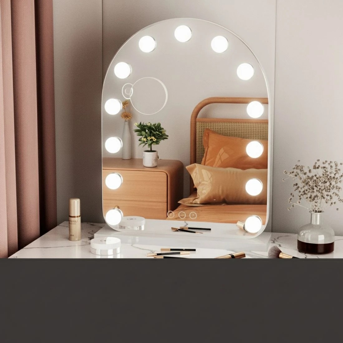 4 Embellir Makeup Mirror 40x50cm Dressing Vanity LED Bulb Light with 5x Magnification  Arch - Multi, 4 of 6