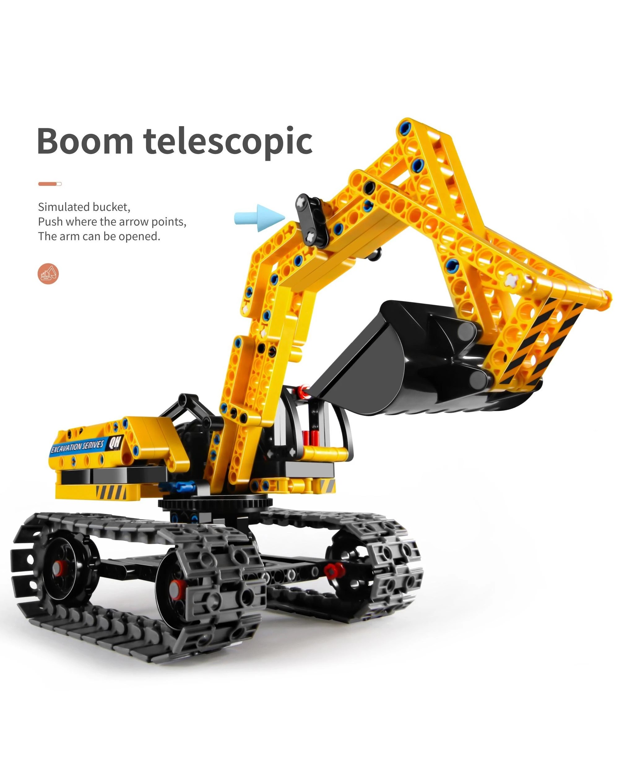 3 iM.Master Mechanical Master Digger and Robot 2-in-1 342 Piece Model Kit - 6801 - Yellow, 3 of 10