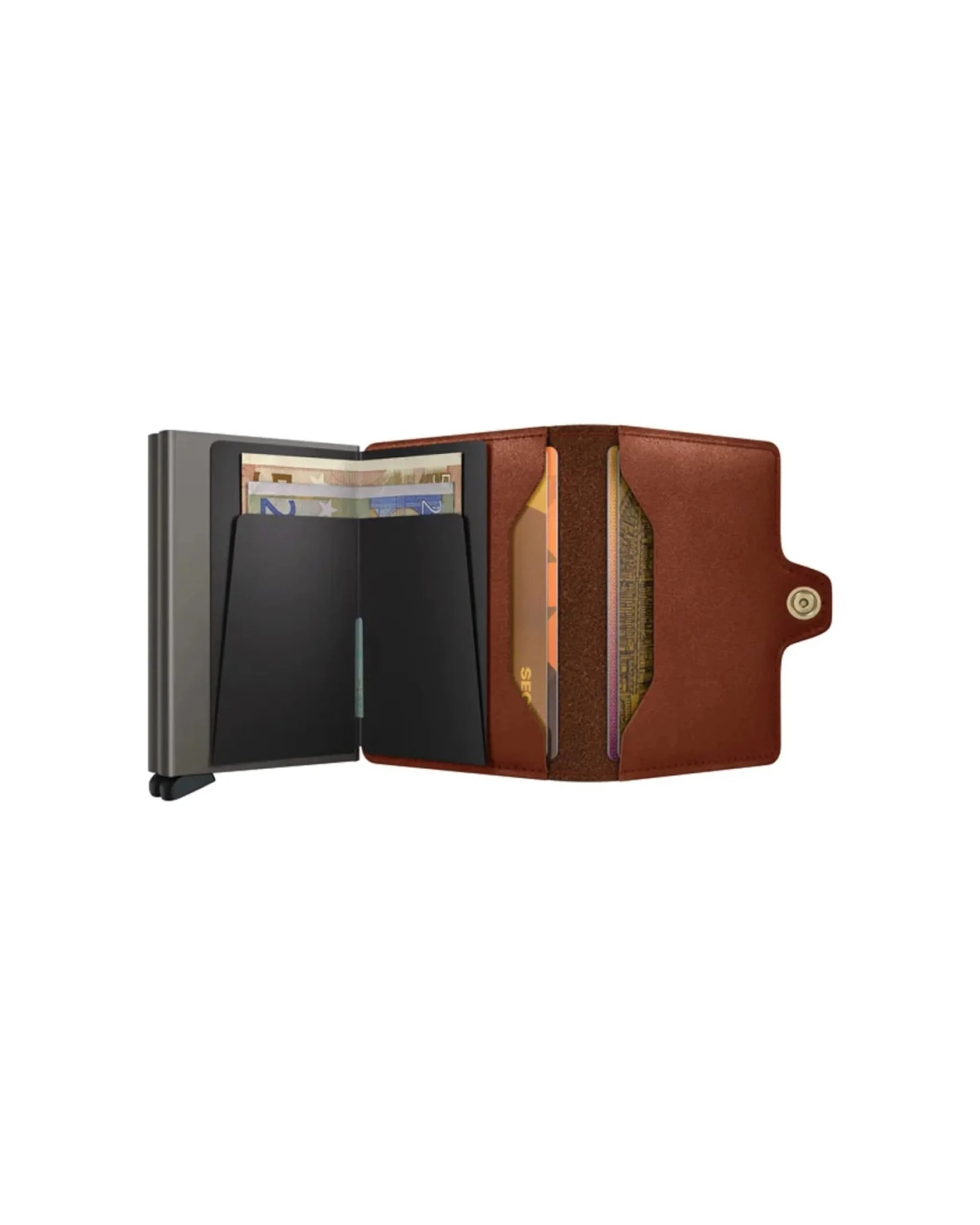 4 Secrid Twinwallet Compact RFID Travel Wallet Leather Texano Saddle - Brown, 4 of 5