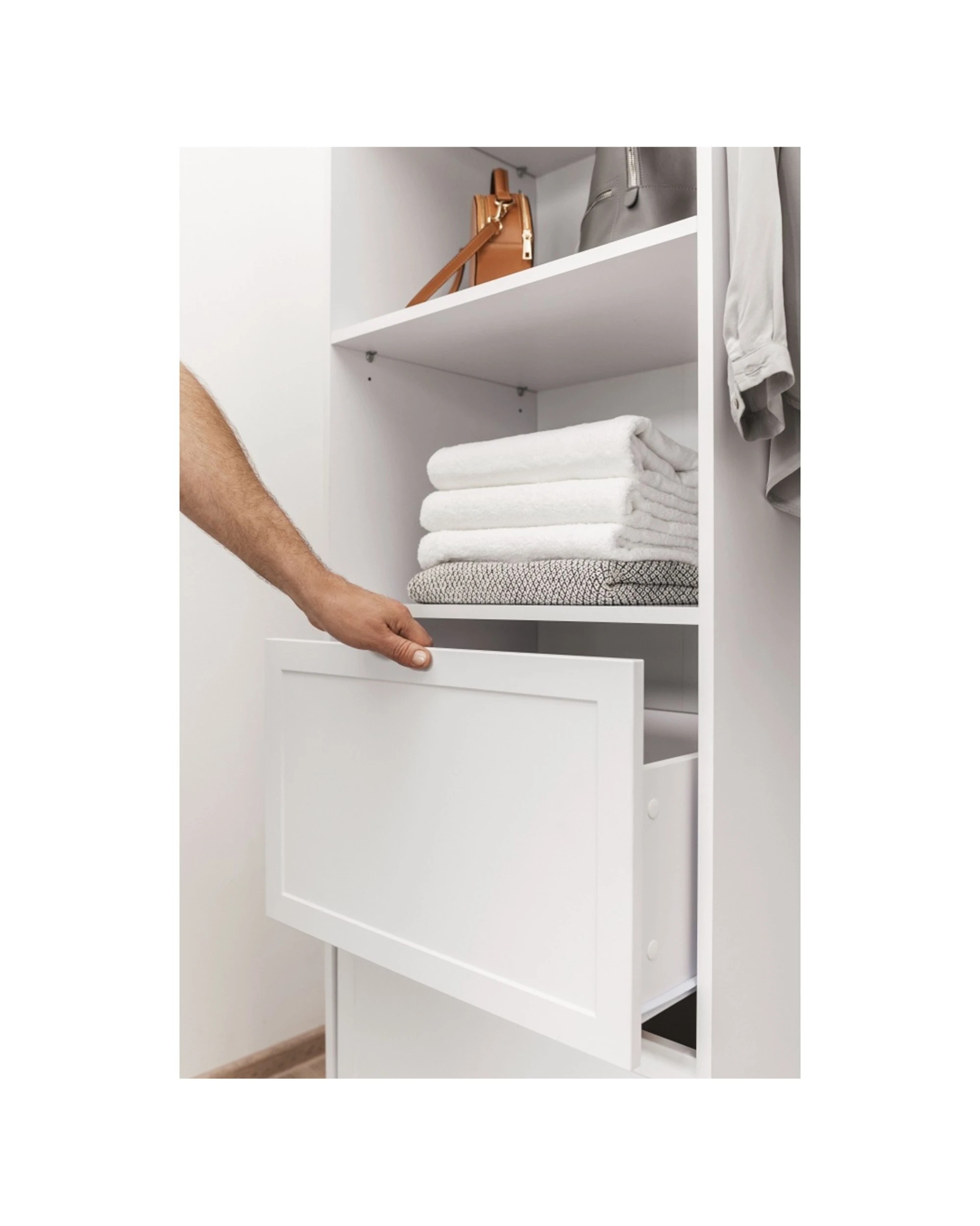 6 European Cabinetry Basel Walk In Wardrobe Kit Hamptons Profile 2000x2000mm - White, 6 of 6