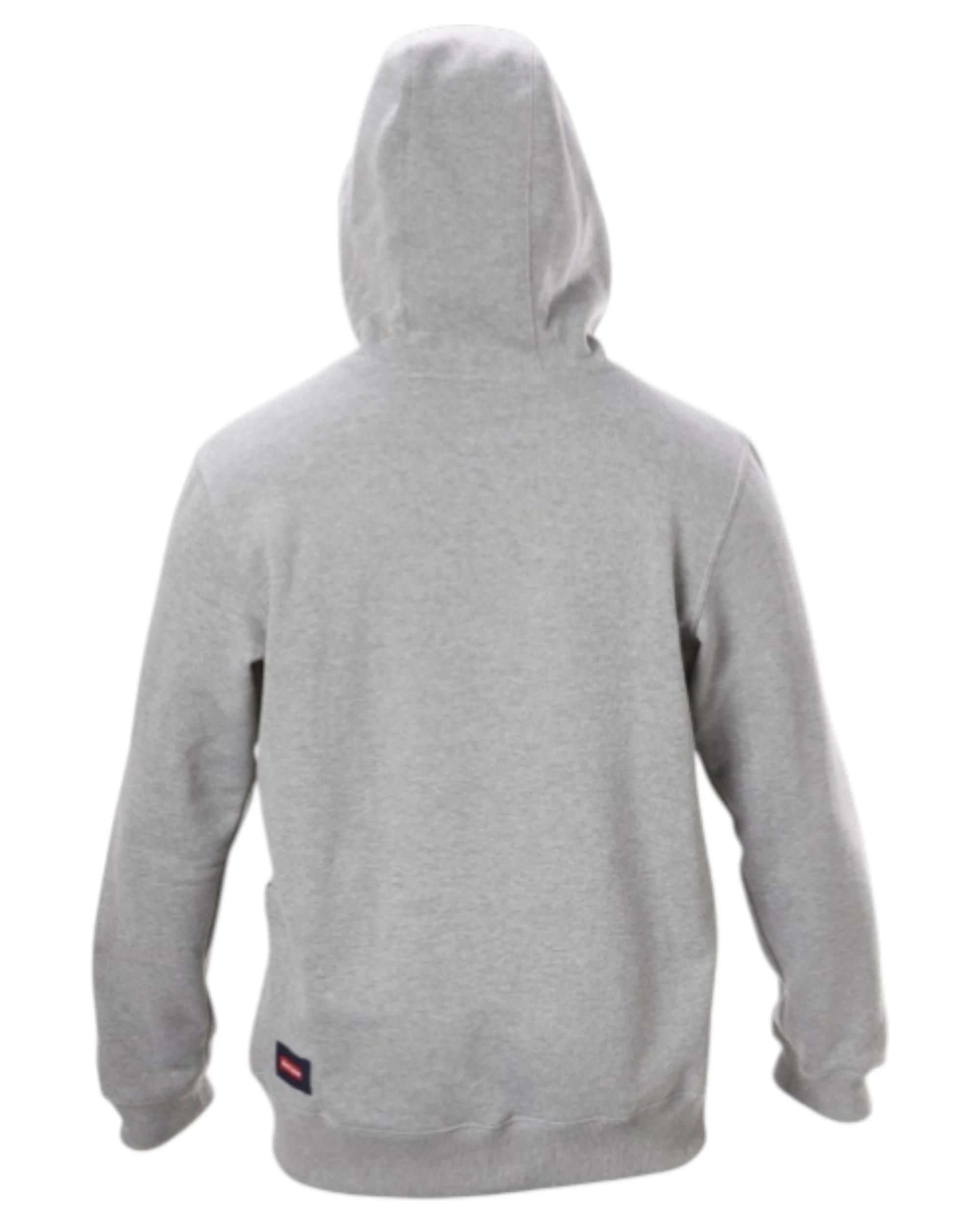 4 Hard Yakka Mens Brushed Fleece Hoodie Jumper Grey Marle GREY MARLE, 4 of 9