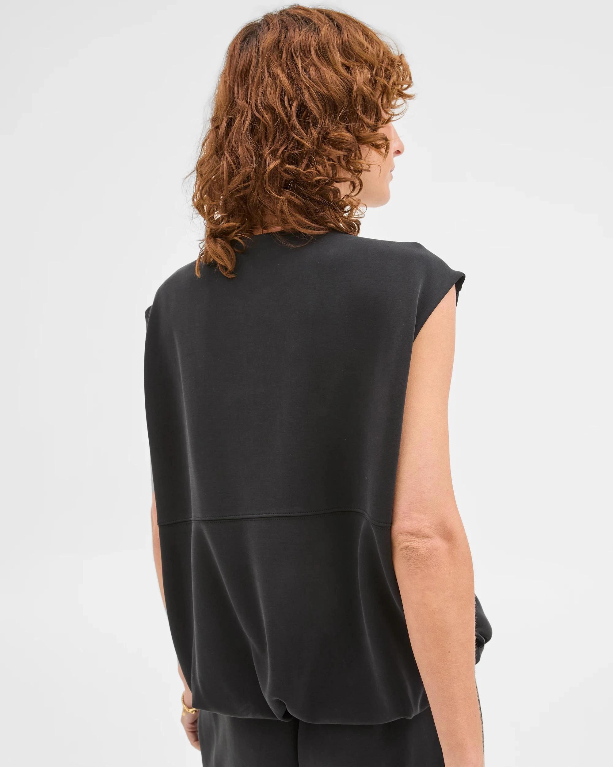 6 Target Woman Suede Touch Sleeveless Zip Through Vest WASHED BLACK, 6 of 6