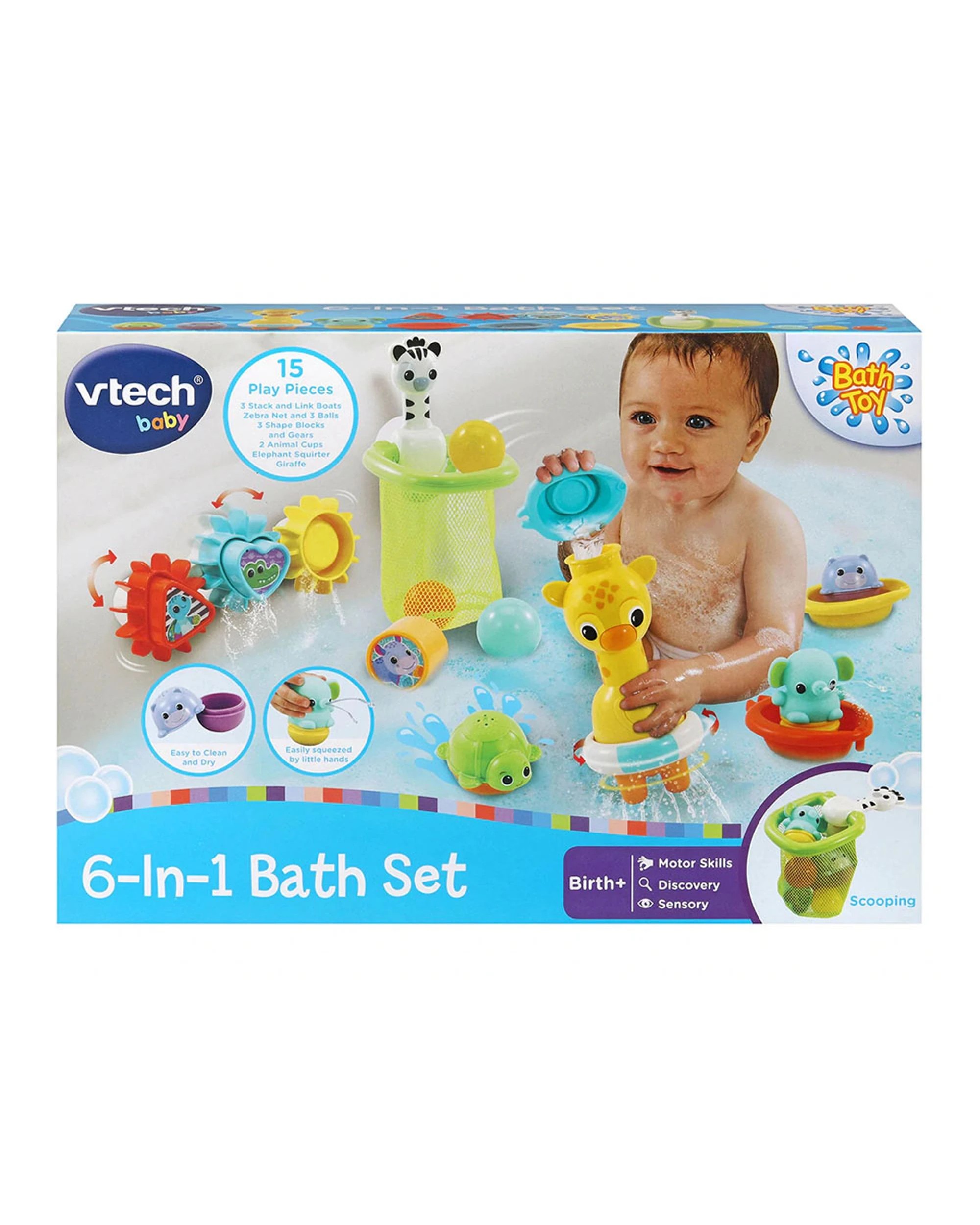 1 VTech Electronics VTech 6 in 1 Bath Toy Set, 1 of 7