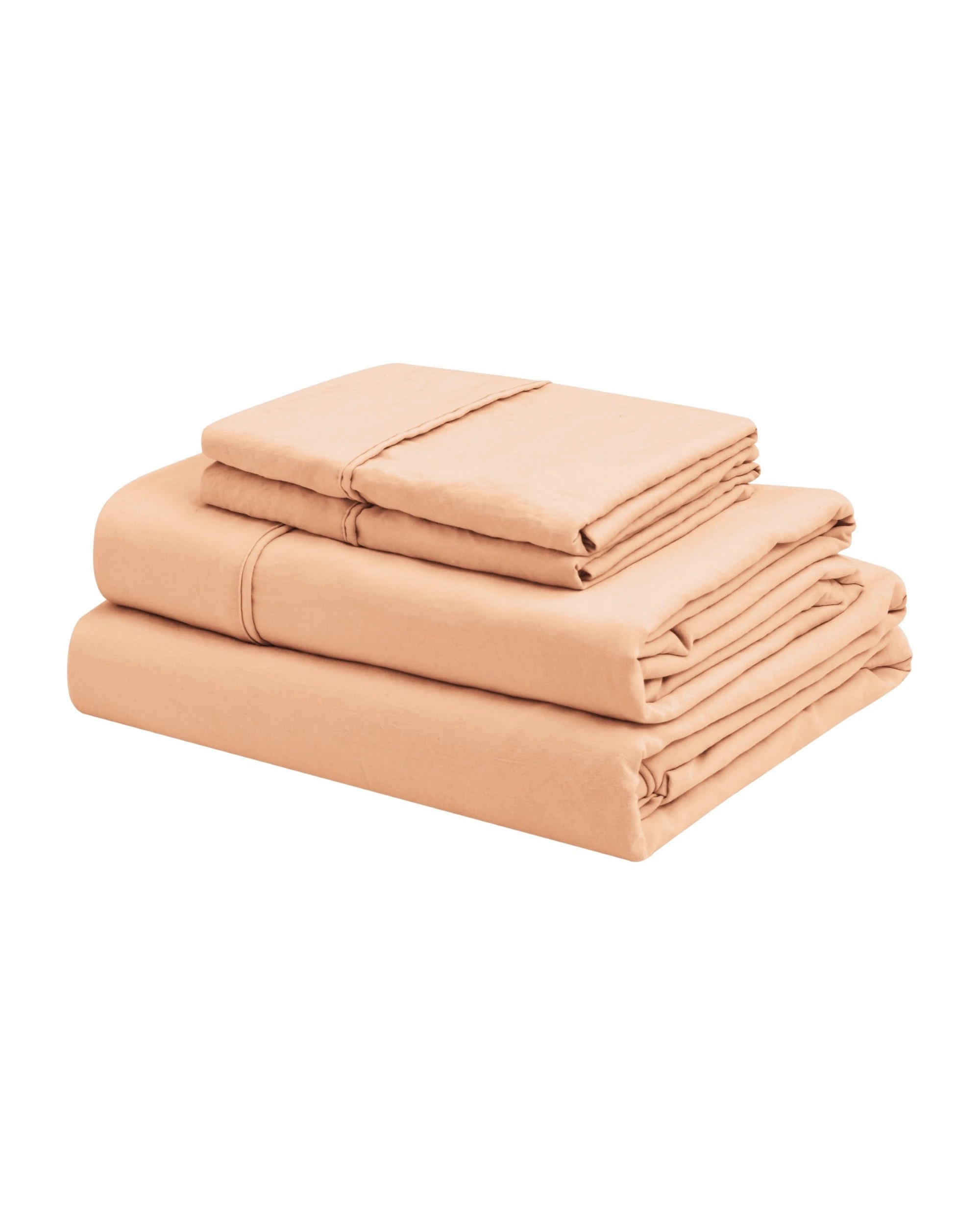 7 Dreamaker Superfine Washed Microfibre Sheet Set - Double Bed - Peach, 7 of 7