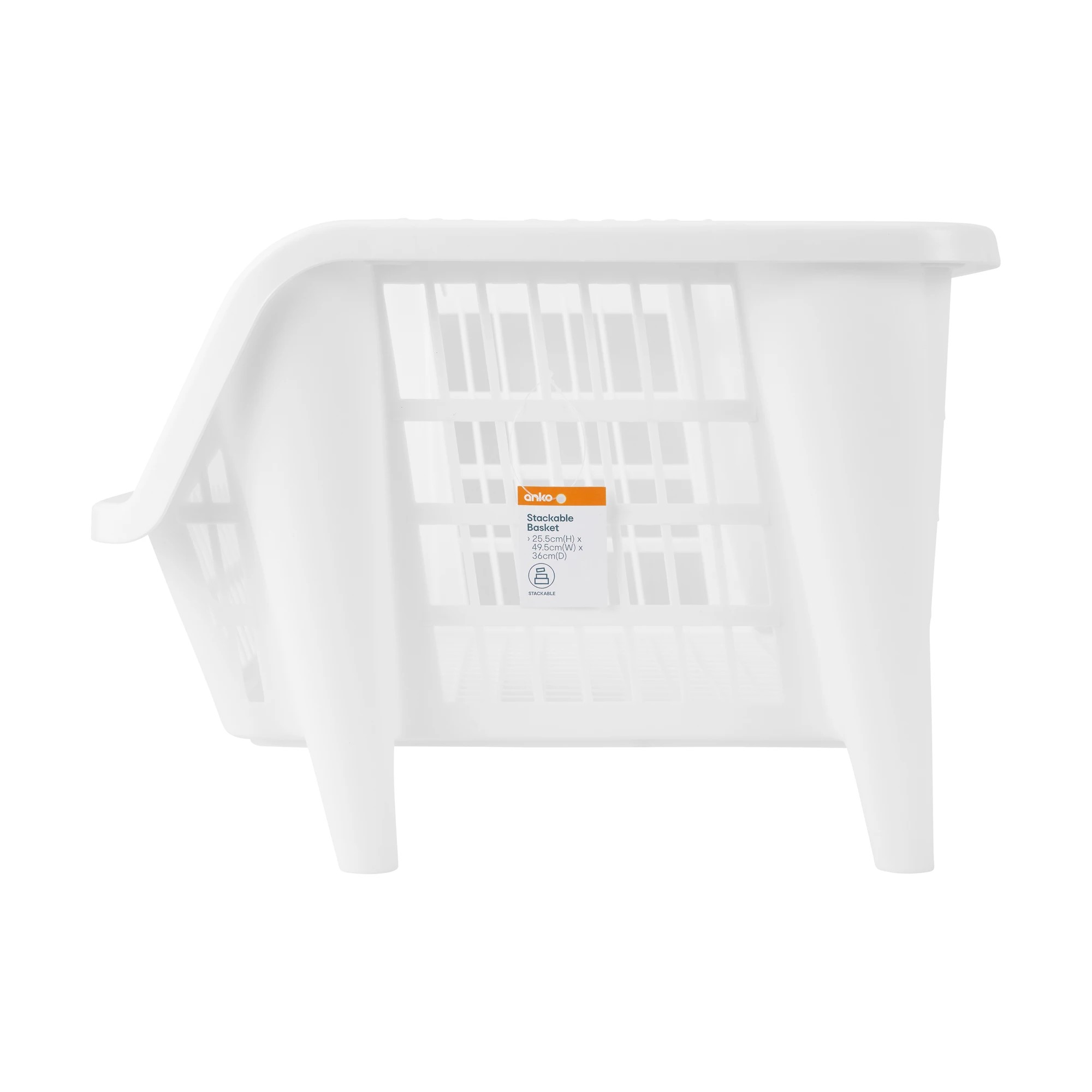 6 Stackable Basket - White, 6 of 6