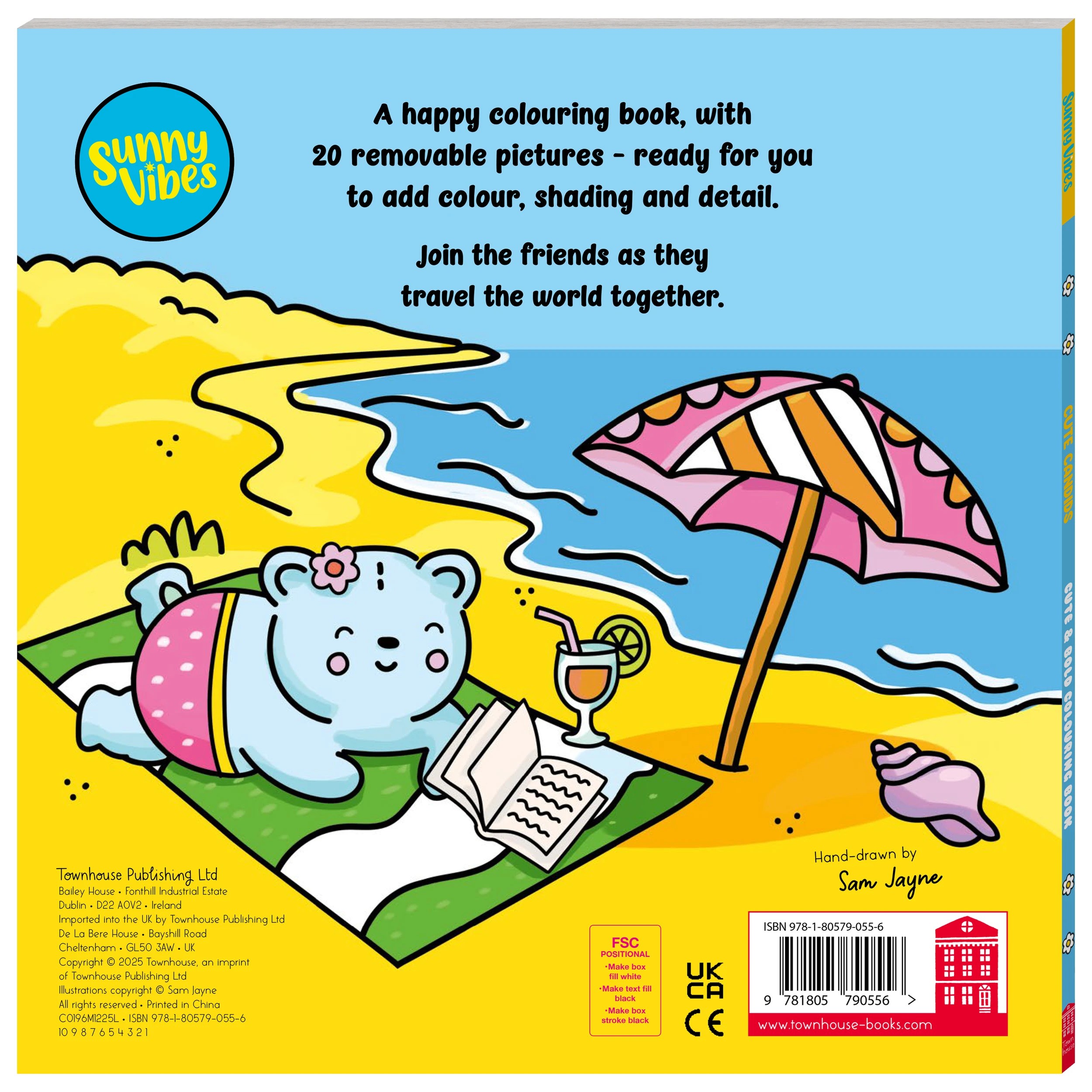 2 Sunny Vibes Cute Candids: Cute & Bold Colouring by Sam Jayne - Book, 2 of 5