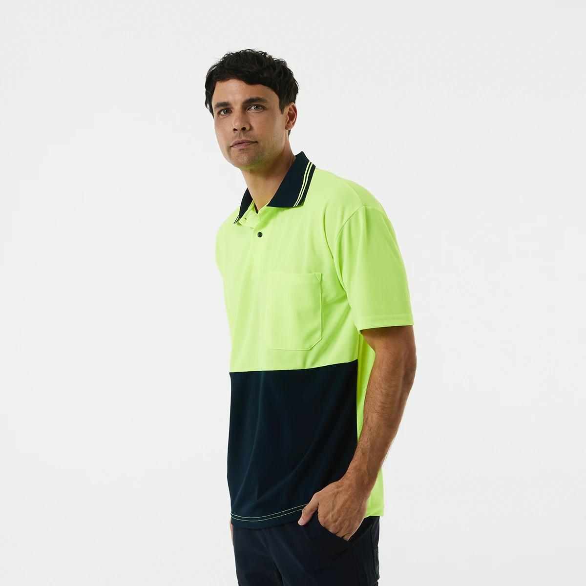5 Workwear Hi-Visibility Short Sleeve Polo Shirt Yellow, 5 of 10