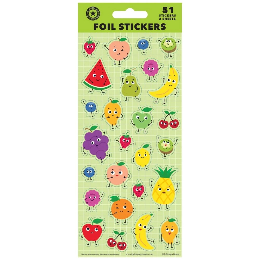 1 Artwrap Sticker Sheet Cute Fruit, 1 of 1