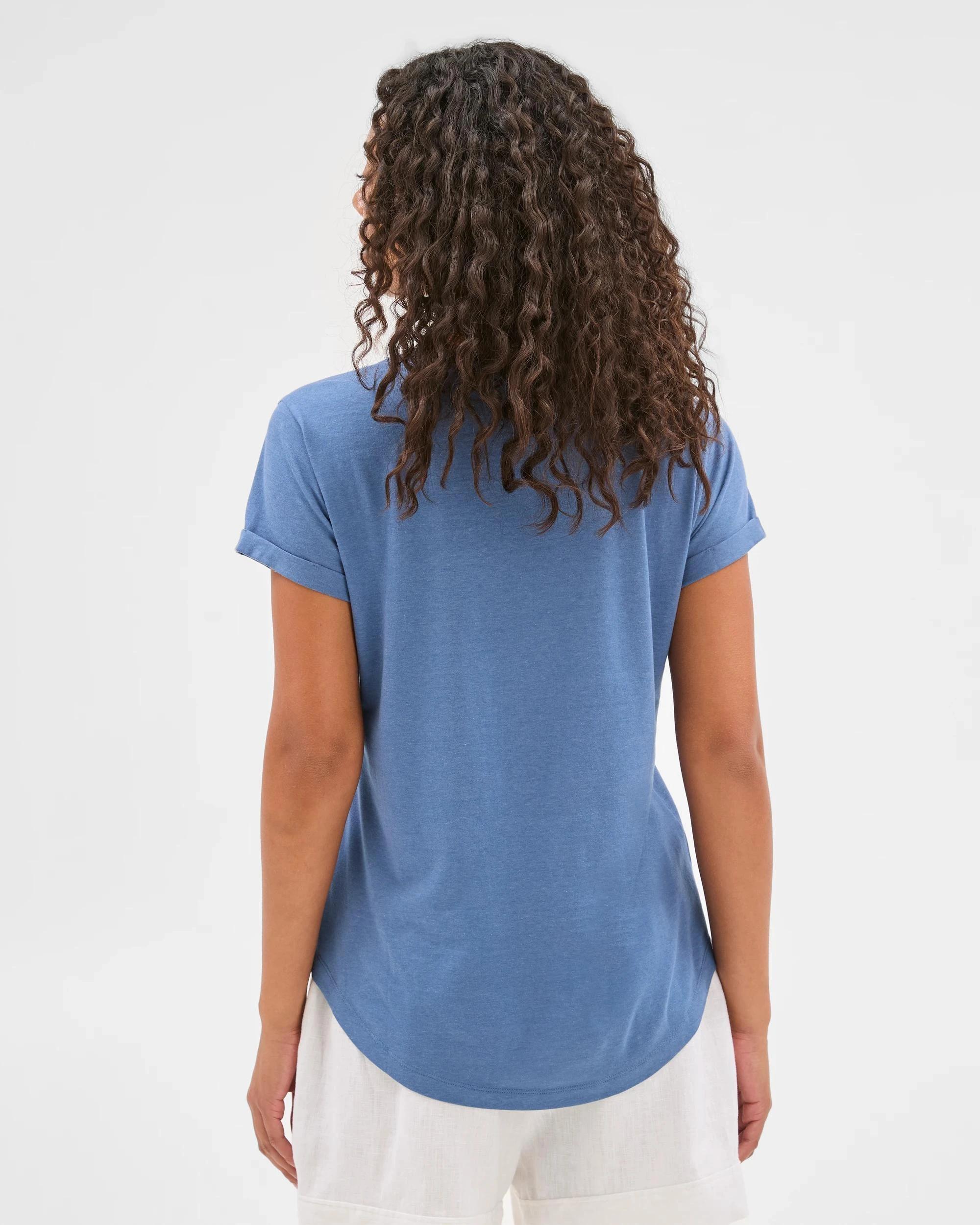 6 Target Cotton/Modal Relaxed Crew T-Shirt BLUE JAY, 6 of 6